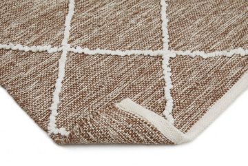 Teppich Pantin, LUXOR living, rechteckig, Höhe: 8 mm, Handweb, Flachgewebe, reine Baumwolle, handgewebt, Rauten Design