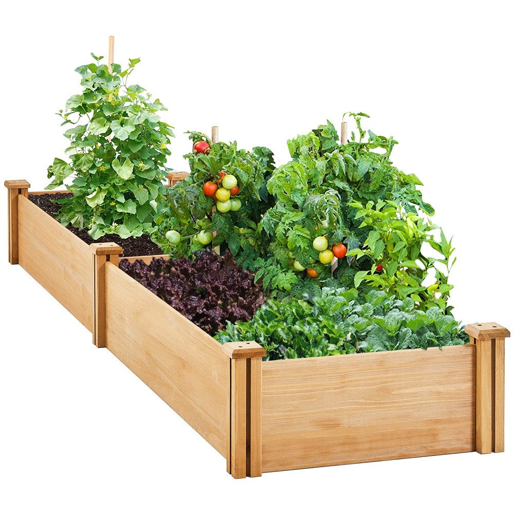 Yaheetech Hochbeet Trennbares Pflanzbeet, Pflanzkasten aus Holz Wetterfest günstig online kaufen