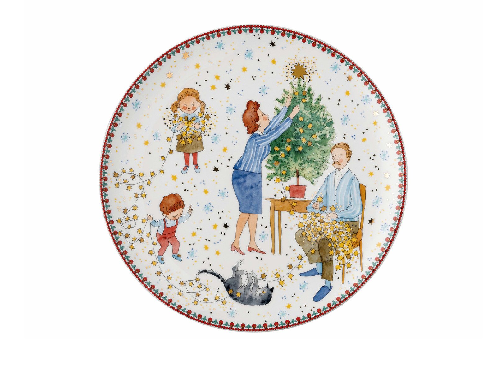 Hutschenreuther Frühstücksteller Sammelkollektion 2024 Weihnachtsleuchten Teller flach 22cm