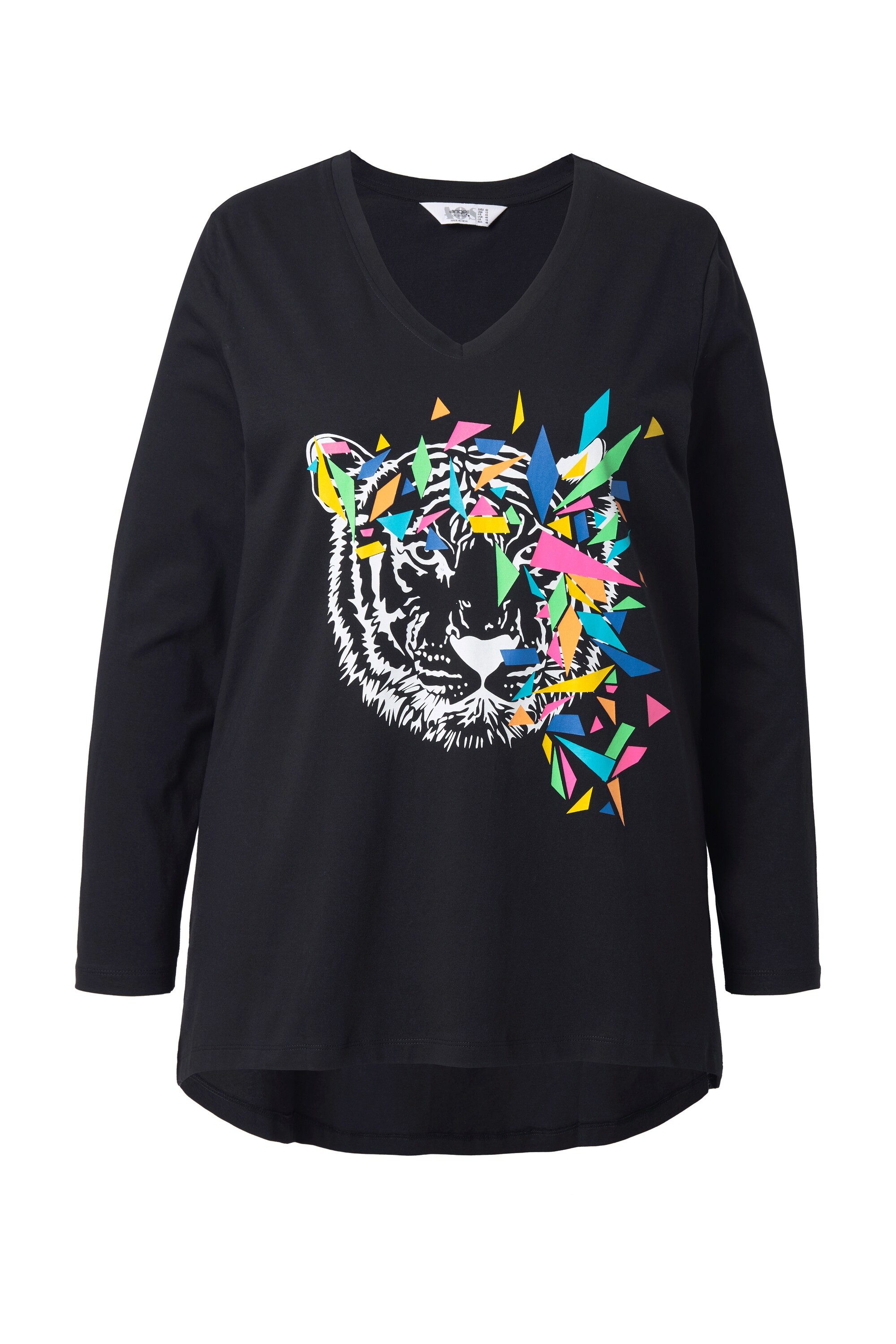 T-Shirt T-Shirt A-Linie Tiger-Motiv