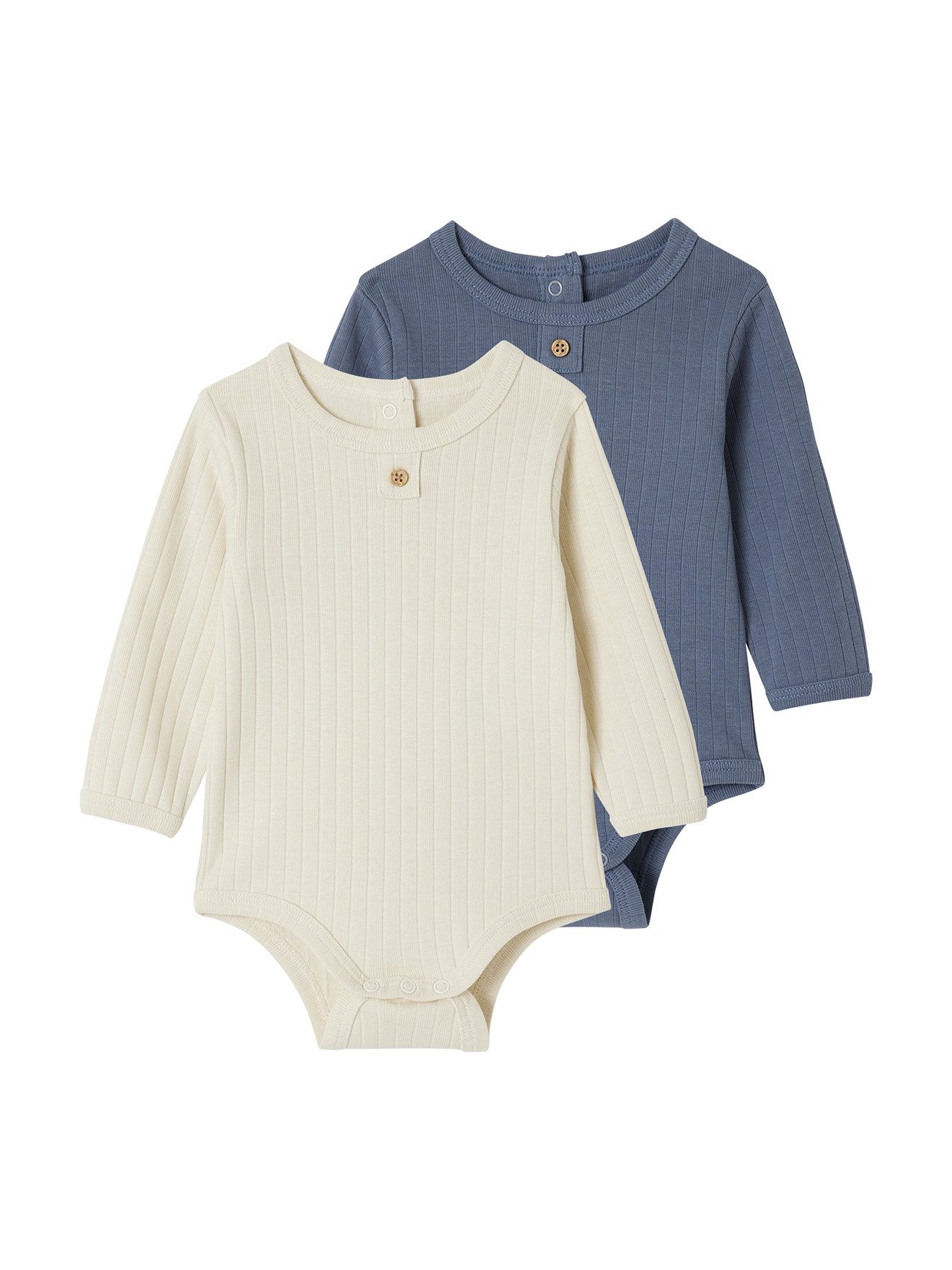 Langarmbody 2er-Pack Baby Langarmbodys mit Öffnung hinten