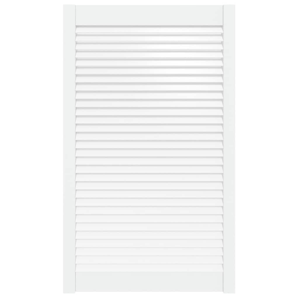 vidaXL Schranktür, Tür Lamellen-Design Weiß 99,3x59,4 cm Massivholz Kiefer