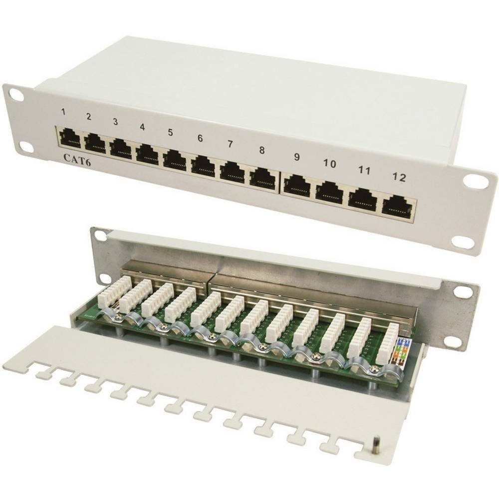 LogiLink CAT 6 12 Port Patchpanel NP0041 Netzwerk-Patch-Panel