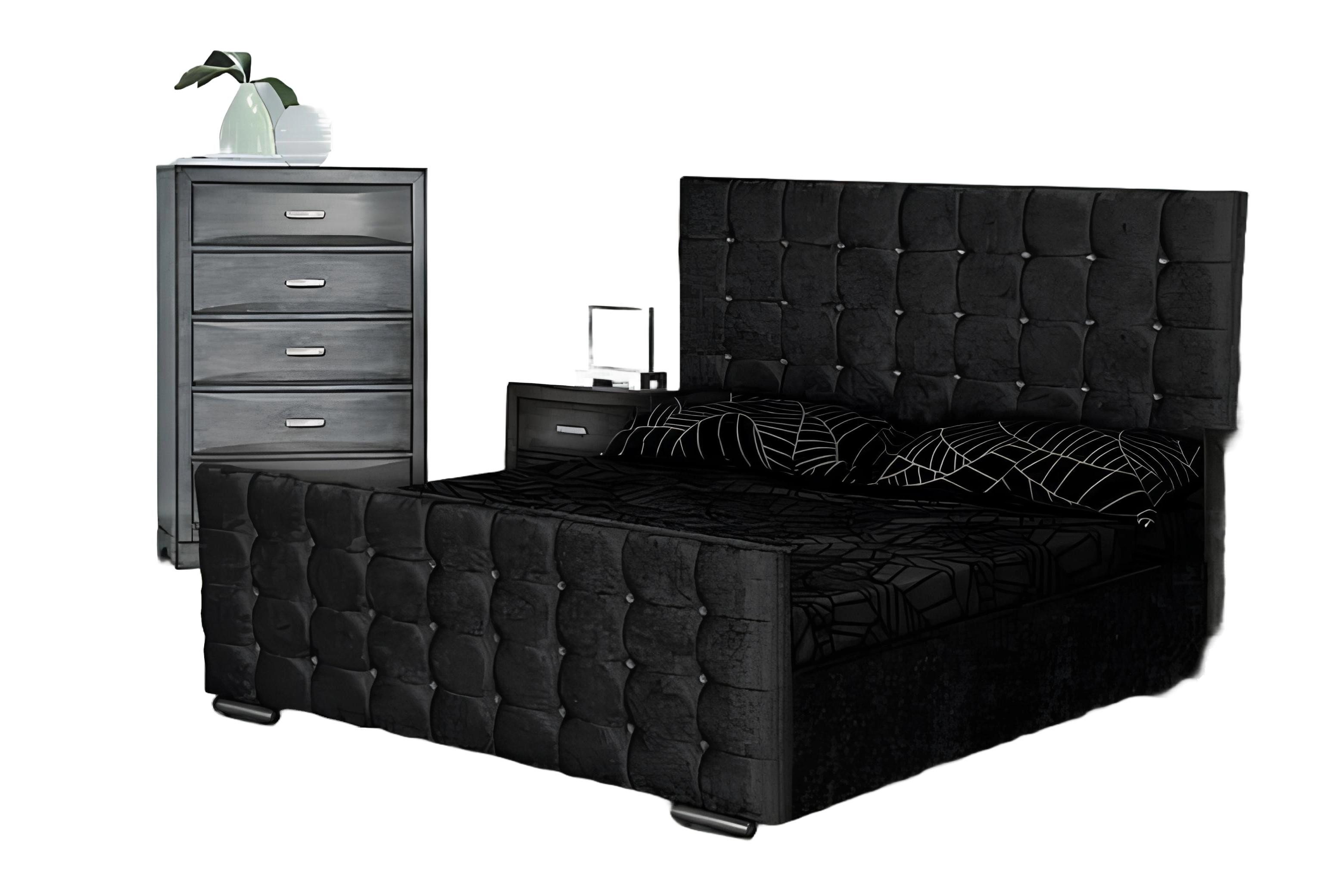 Bett Neues Luxus-Schlafzimmerdesign mit Polsterbett Chesterfield