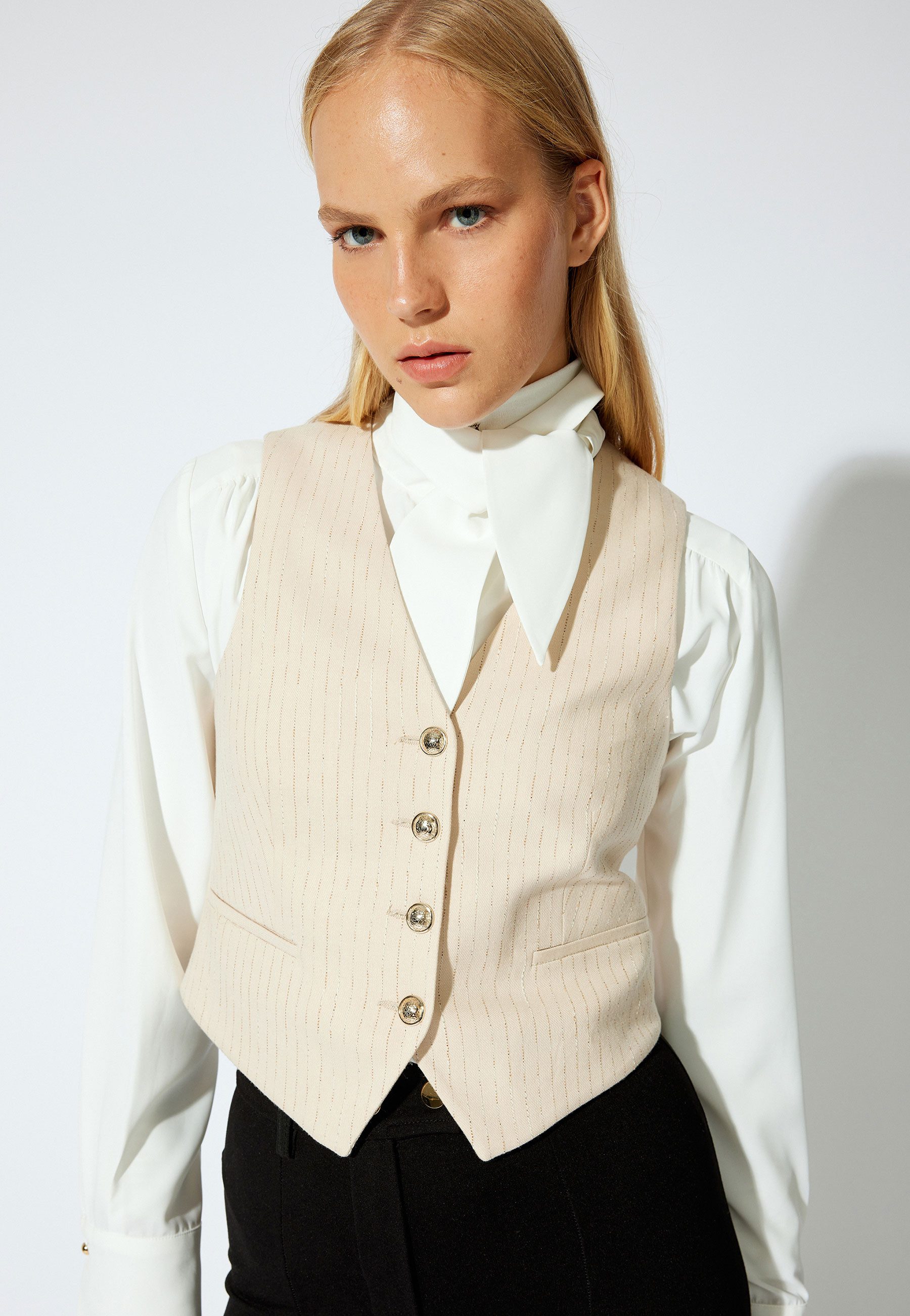 Koton Anzugweste V-Kragen Klassisch Anzugweste günstig online kaufen