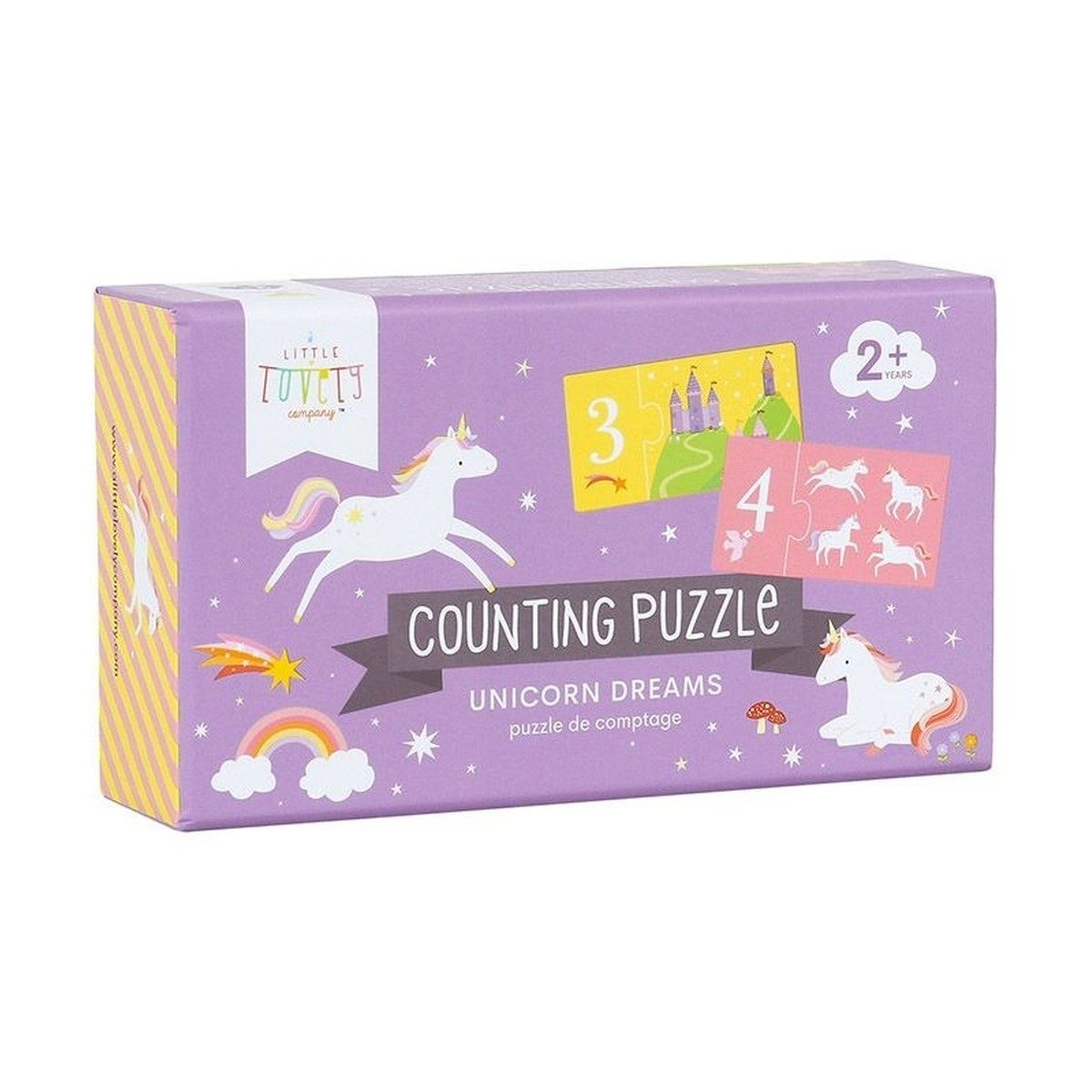 A Little Lovely Company Lernspielzeug Puzzle Zählen Lernen 10 Puzzle je 2 Teile Zahlen lernen