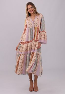 YC Fashion & Style Sommerkleid "Bohème Patchwork-Maxikleid" Alloverdruck, Boho, gemustert
