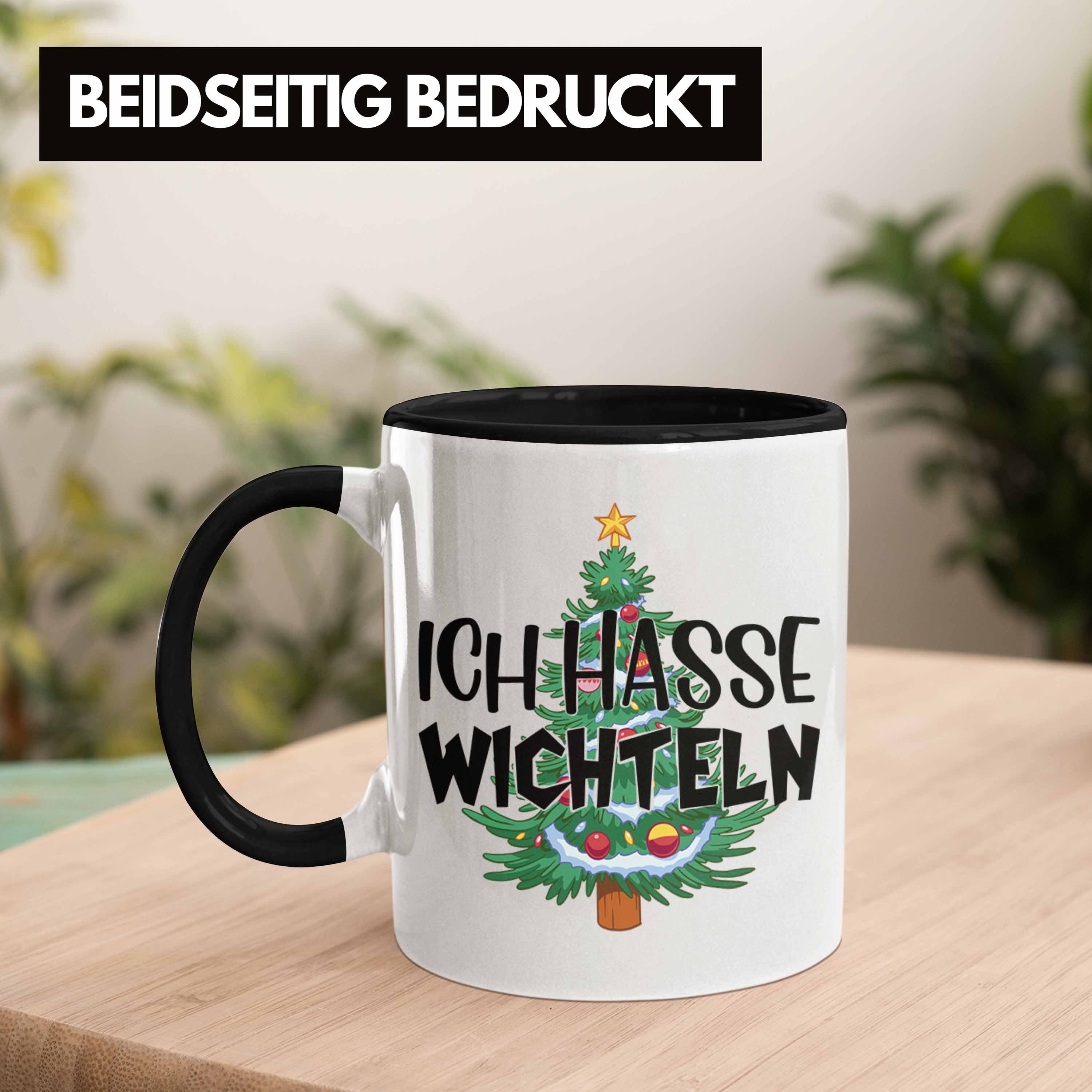 Schwarz Wichteln Trendation Tasse Weihnach Geschenk für Kollegen Frauen Schrott-Wichtelgeschenk