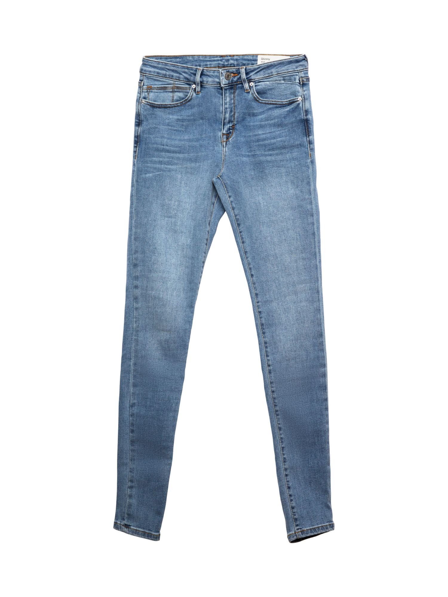 Esprit Skinny-fit-Jeans Washed Jeans mit Bio-Baumwolle BLUE LIGHT WASHED