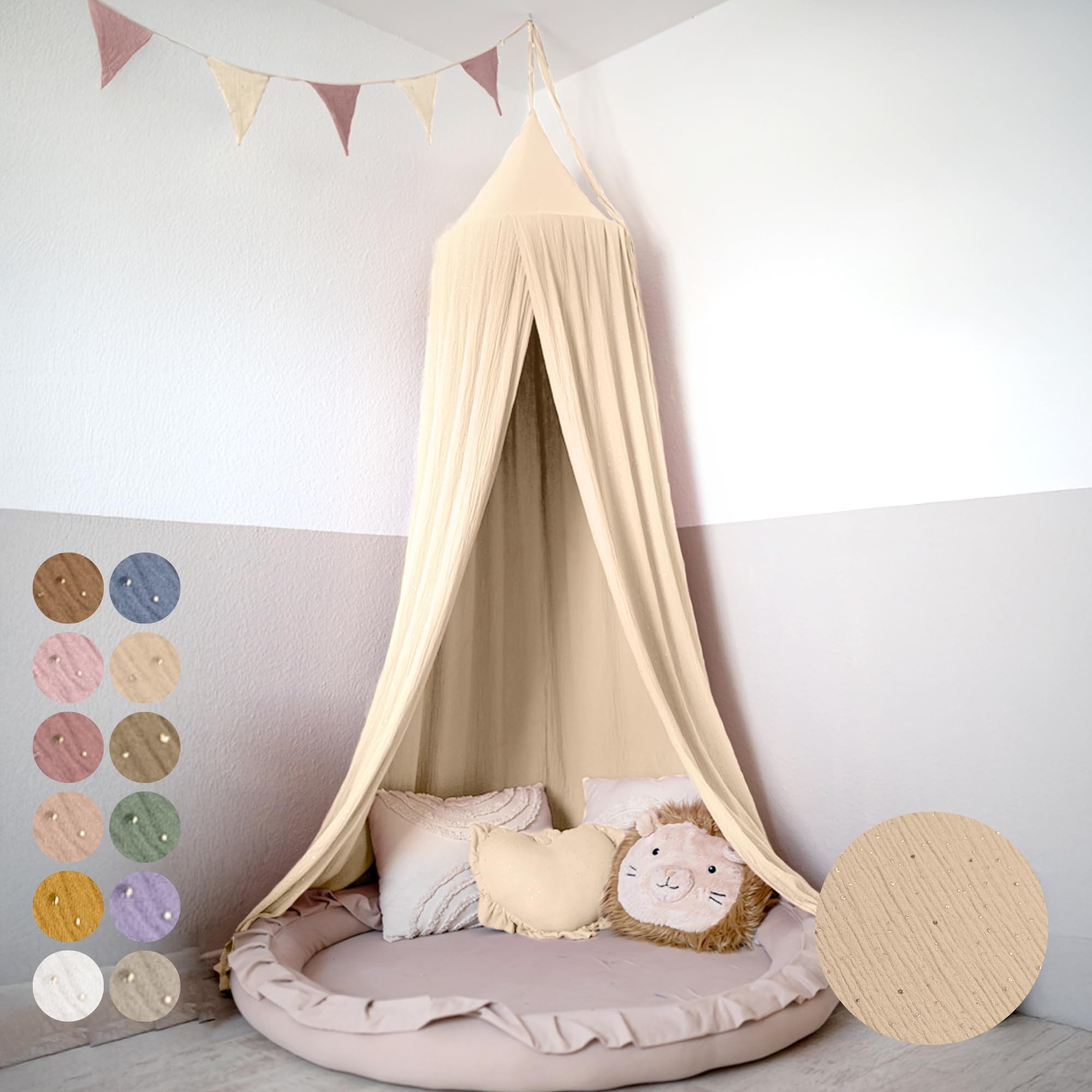 lilimaus Betthimmel Hochwertiger Baldachin Betthimmel Kinderzimmer, Gold Ap günstig online kaufen