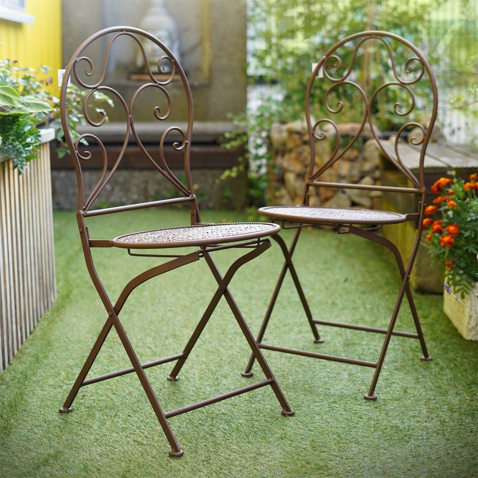 HTI-Living Gartenstuhl Gartenstuhl 2er-Set Lani Antik (Set, 2 St), Metallst günstig online kaufen