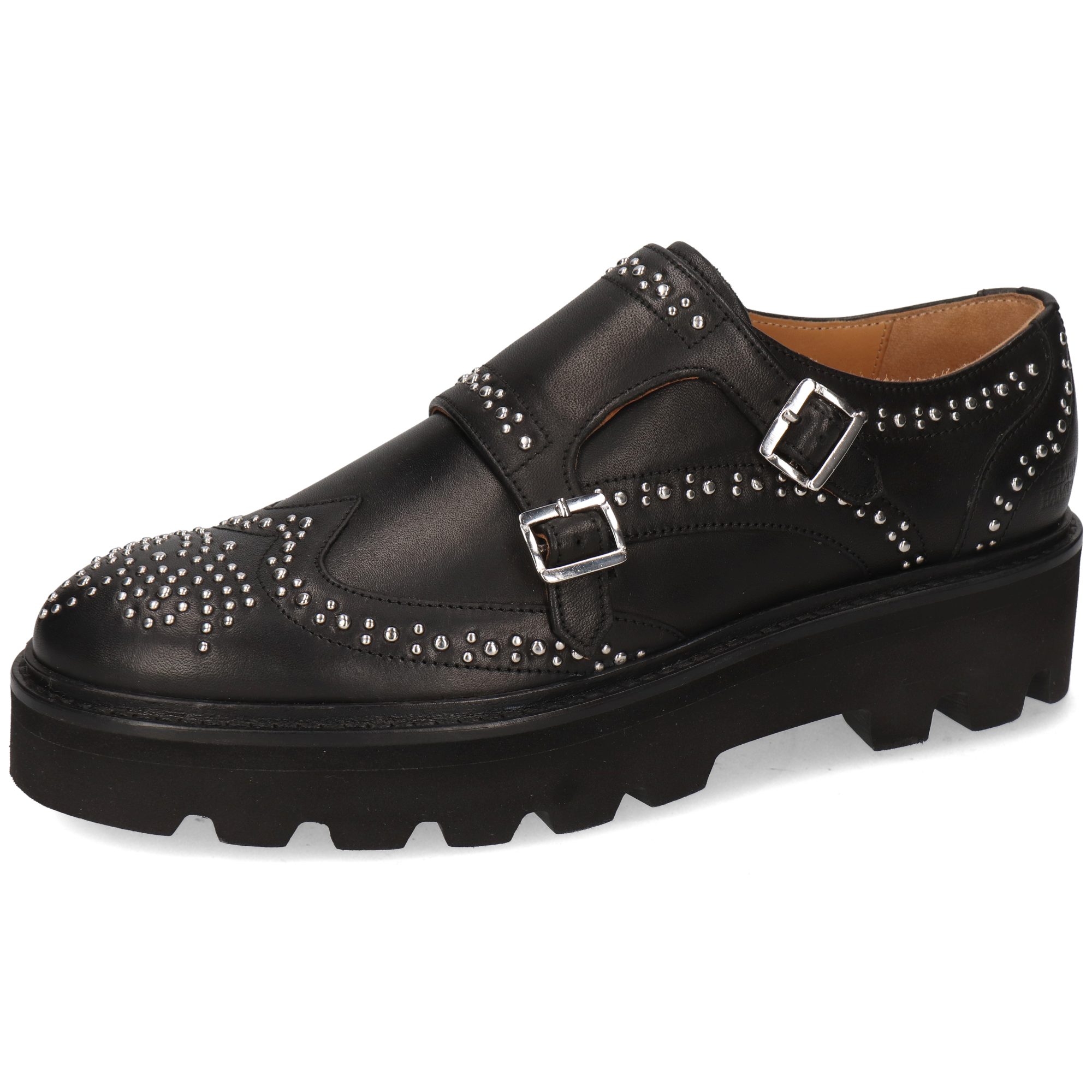 Sally 47 Leder-Monk Schuhe für Damen Schnürschuh