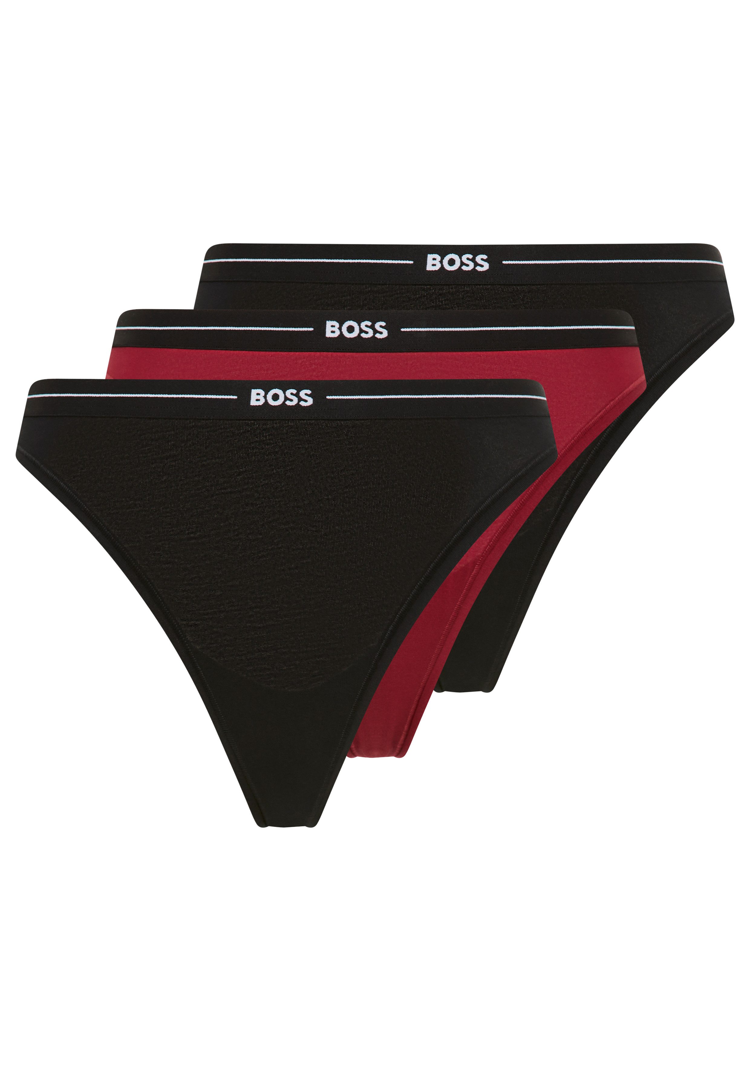 BOSS String 3P THONG (Packung, 3-St., 3er) mit BOSS Logobund
