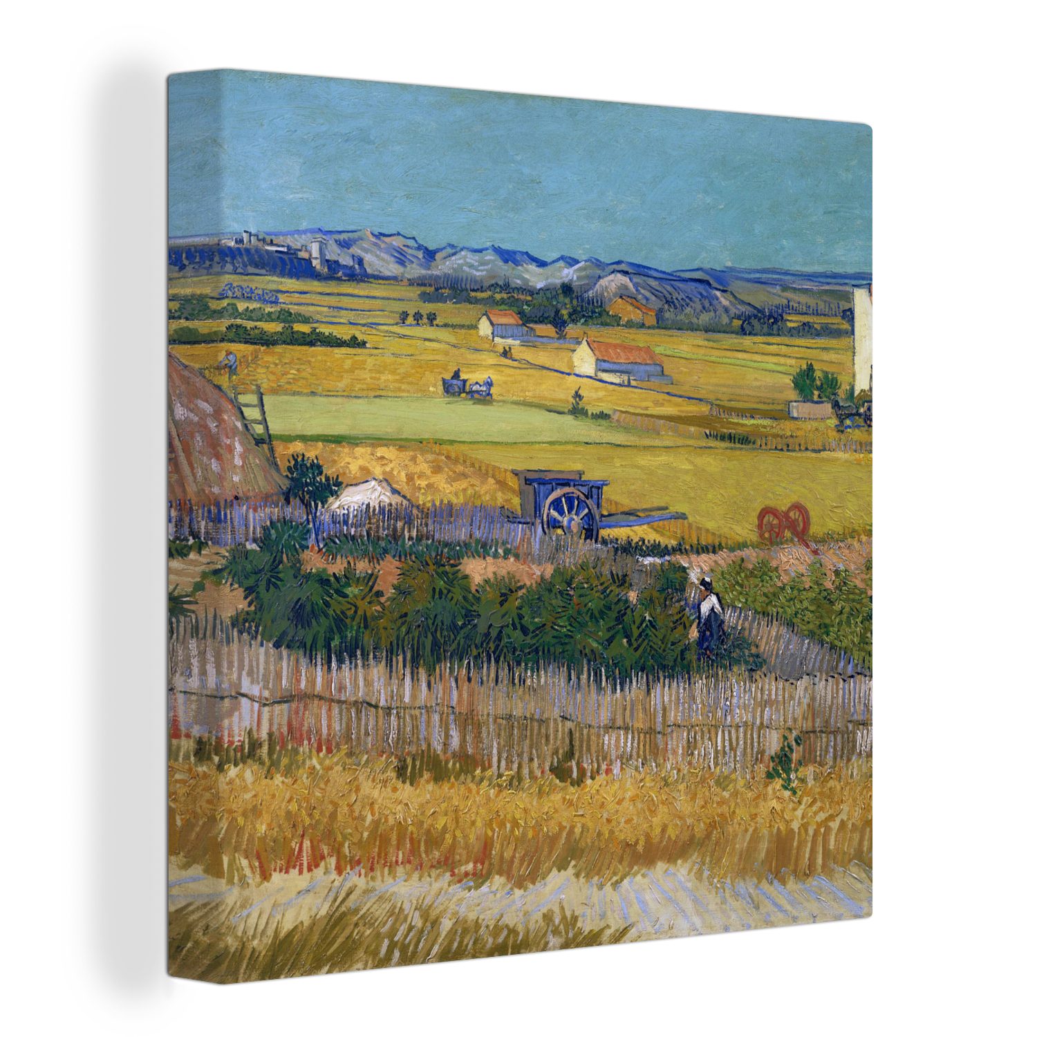 OneMillionCanvasses® Leinwandbild Die Ernte - Vincent van Gogh, (1 St), Leinwand Bilder für Wohnzimmer Schlafzimmer bunt