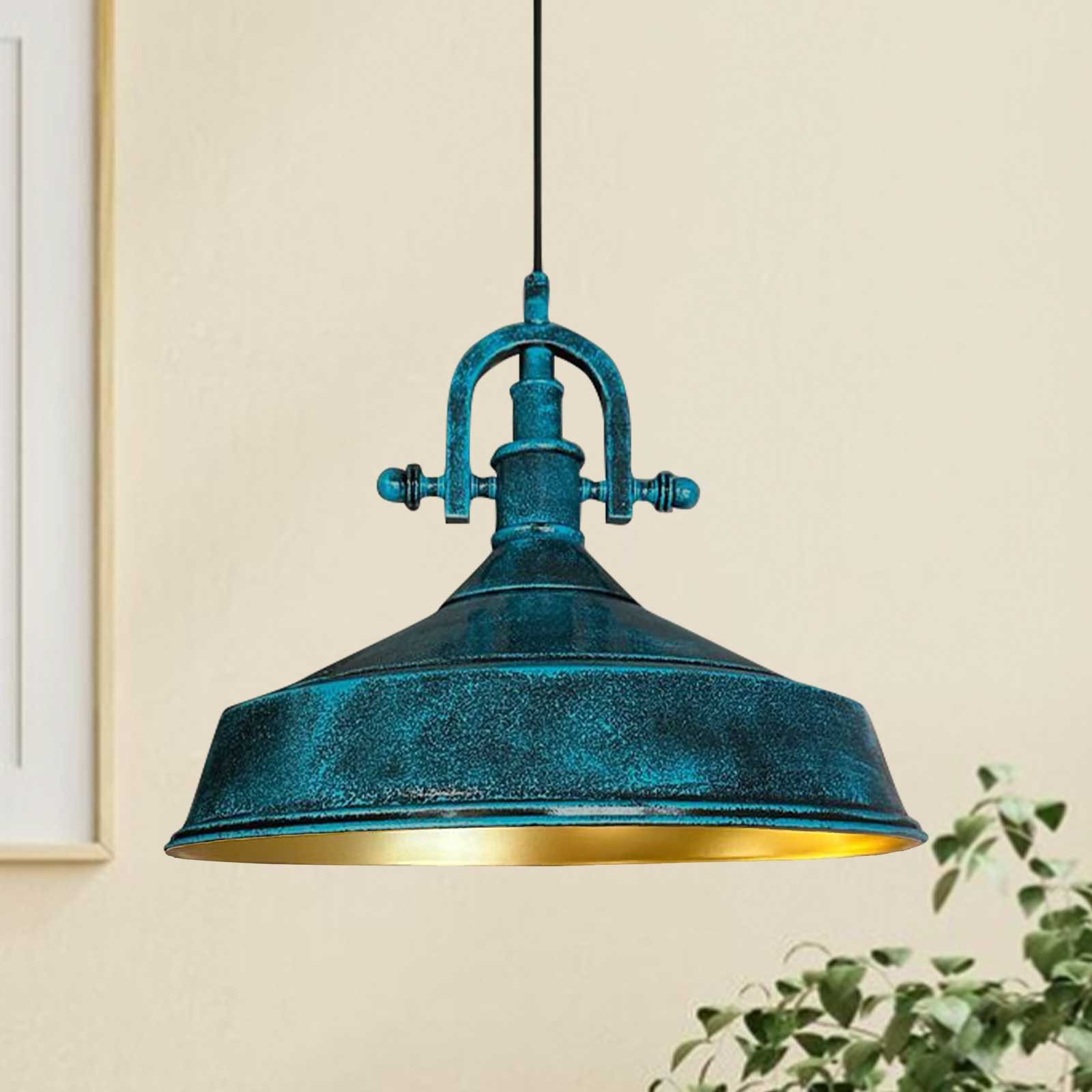 Bamyum Pendelleuchte Bamyum Pendelleuchte I Asletl-Marine l Ø41 cm E27 Metall Vintage Lampe, ohne Leuchtmittel