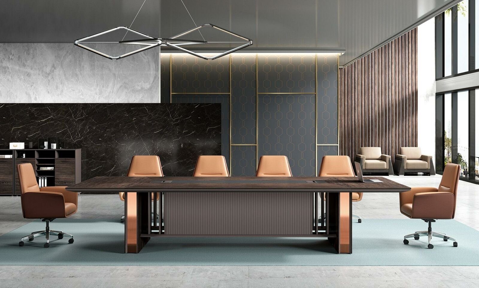 JVmoebel Konferenztisch, Büro Büromöbel Tische Besprechungs Konferenztische  Einrichtung Tisch, Maße (B/T/H): Konferenztisch 360 x 140 x 75 cm