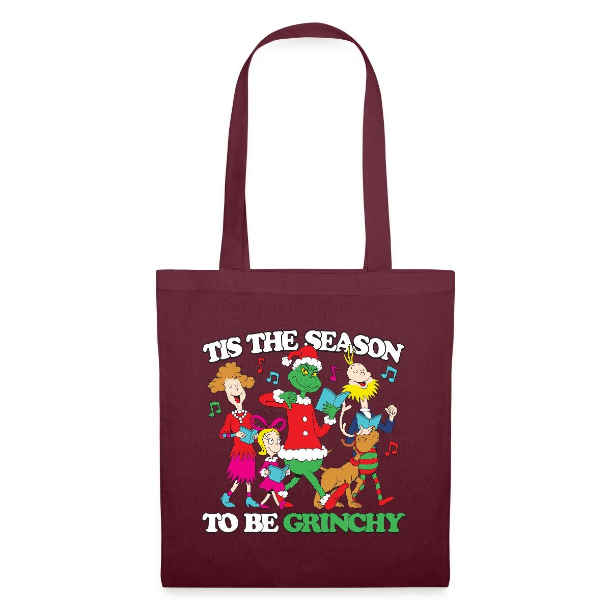 Henkeltasche Der Grinch Spruch The Season To Be Grinchy Stoffbeutel