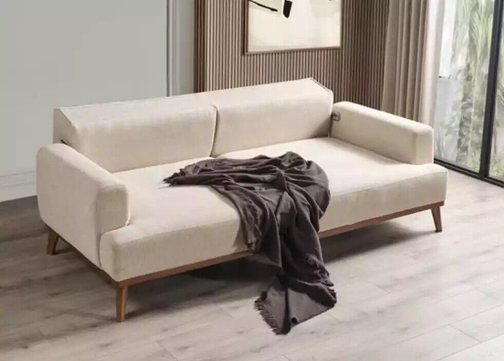 Beige Set Sofagarnitur Made Wohnzimmer-Set 4tlg + in Italy Sessel Sofa Gruppe 3-Sitzer 1x Möbel, + 331 Sessel 2x (4-St., 1x Couchtisch), Sitzer JVmoebel