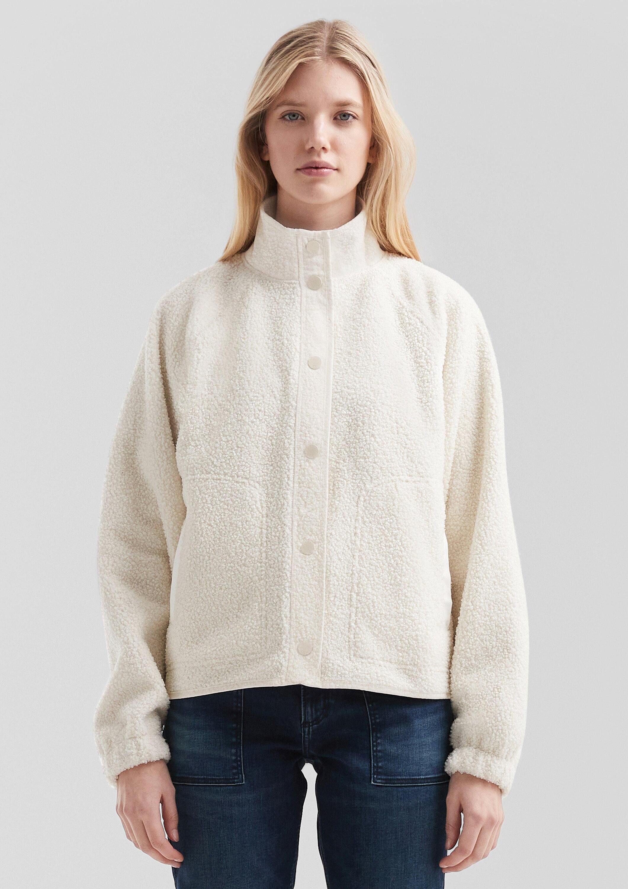 QS Sweatshirt Sweatshirt Weiche Teddyfleece-Jacke mit Druckknöpfen günstig online kaufen