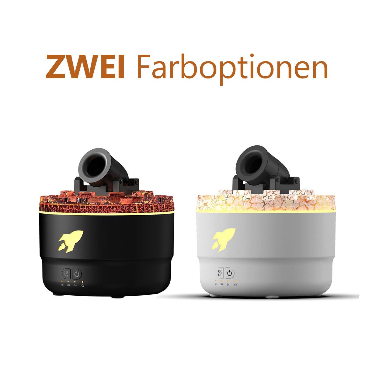 Novzep Luftbefeuchter LED Aroma-Luftbefeuchter, Kanonen leiser Diffusor Lichtern