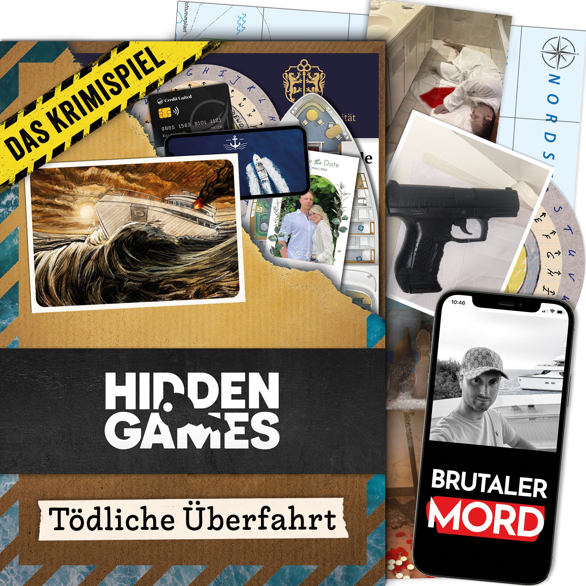 Hidden Games Tatort Spiel Tödliche Überfahrt, Krimispiel, Made in Germany