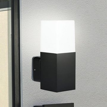 etc-shop LED Wandstrahler, Leuchtmittel inklusive, Kaltweiß, Warmweiß, Neutralweiß, Tageslichtweiß, Farbwechsel, Außen Wand Lampe ALU Garten Leuchte steuerbar per Handy DIMMER im Set