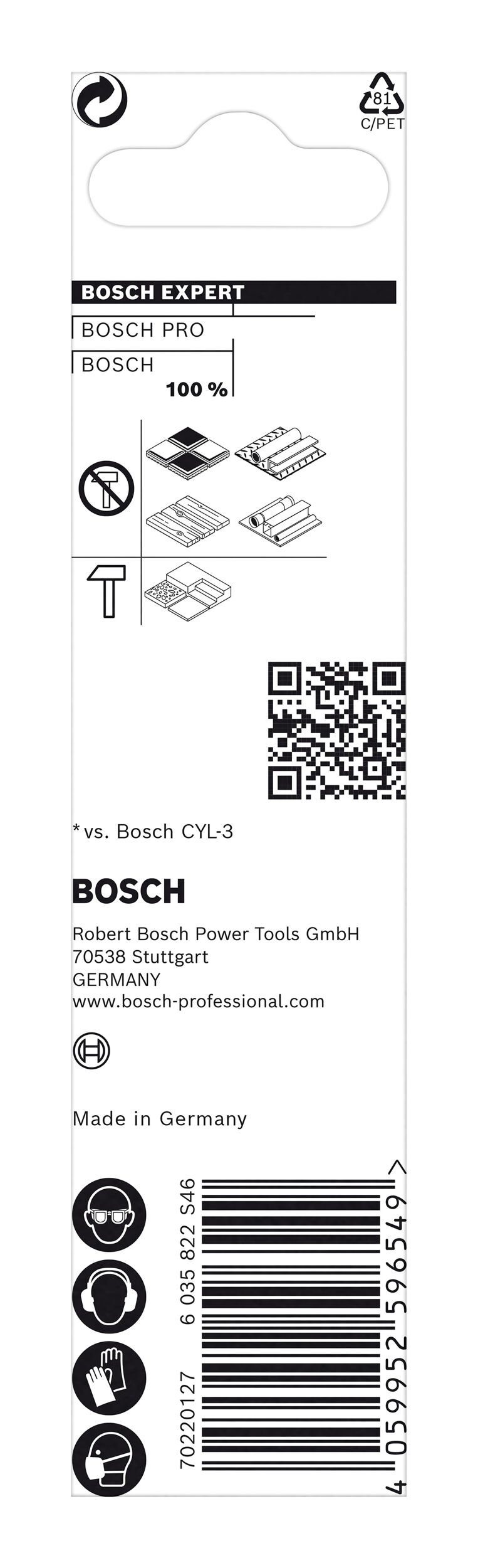 x Universalbohrer Expert MultiConstruction, CYL-9 - mm Construction x 200 CYL-9 1er-Pack 250 10 x Expert 12 Multi - BOSCH