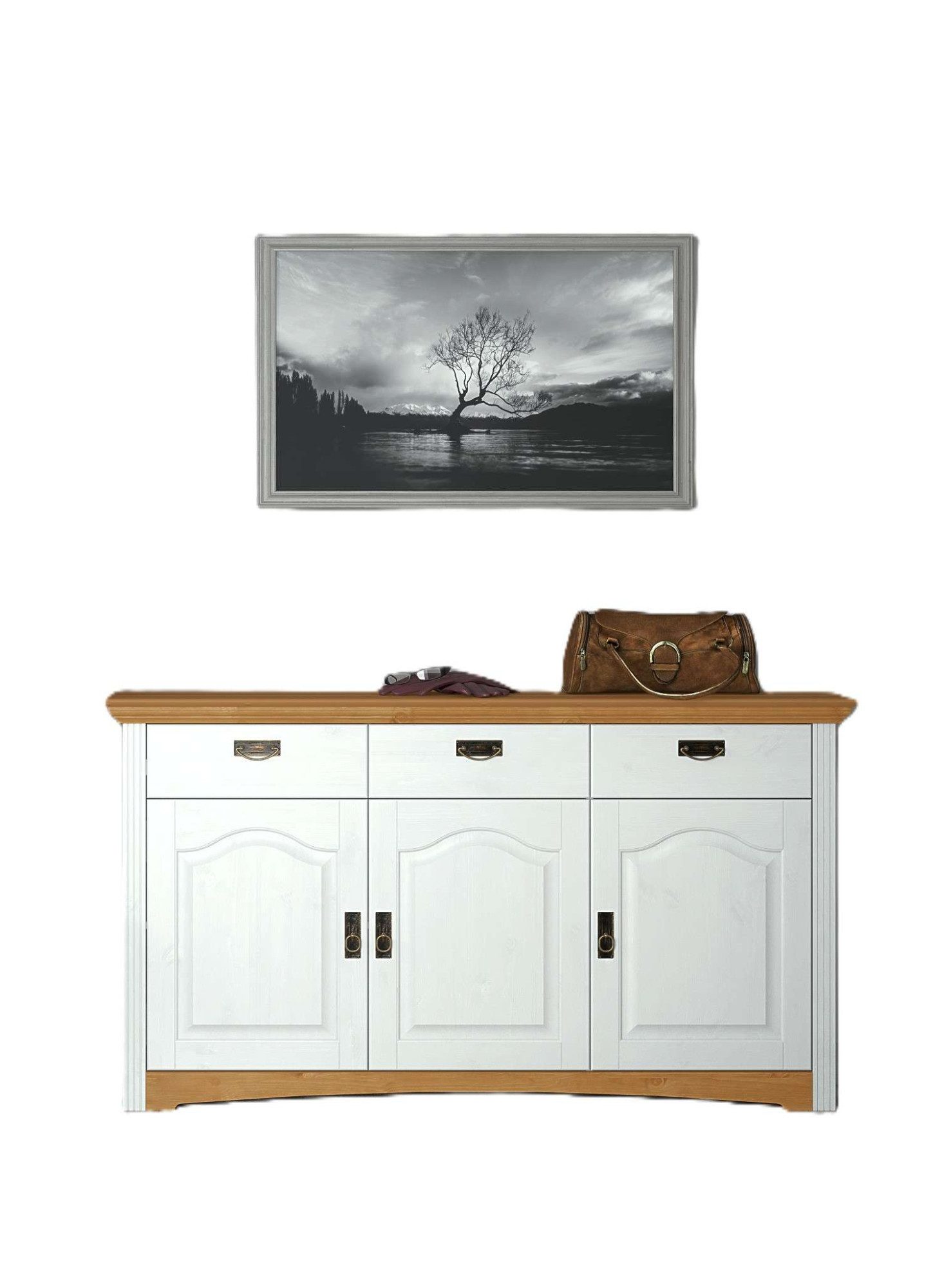 OTTO home Kommode Konrad, aus massiver Kiefer, Breite 156 cm, mit Schubladen, FSC®