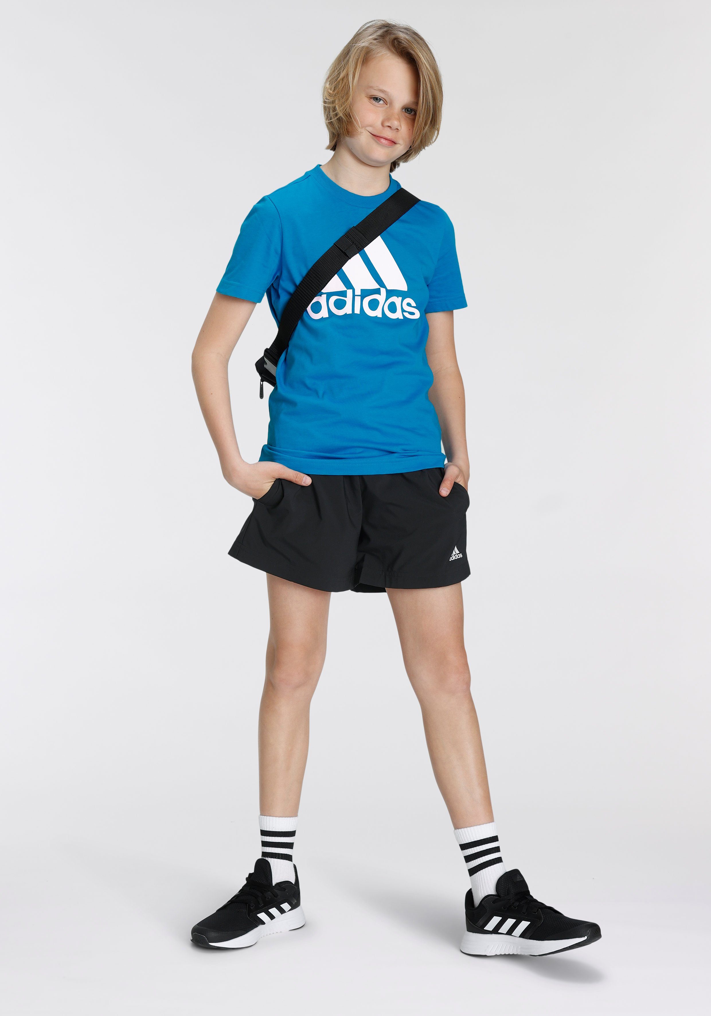 ADIDAS CHELSEA BLACK/WHITE (1-tlg) Sportswear Shorts adidas ESSENTIALS