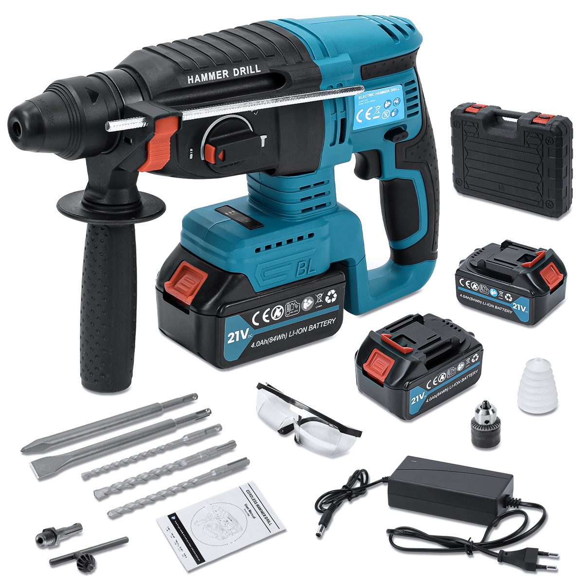 AeroAxis Akku-Bohrhammer 3 in 1 900W Bürstenloser Bohrhammer Motor für Beto günstig online kaufen