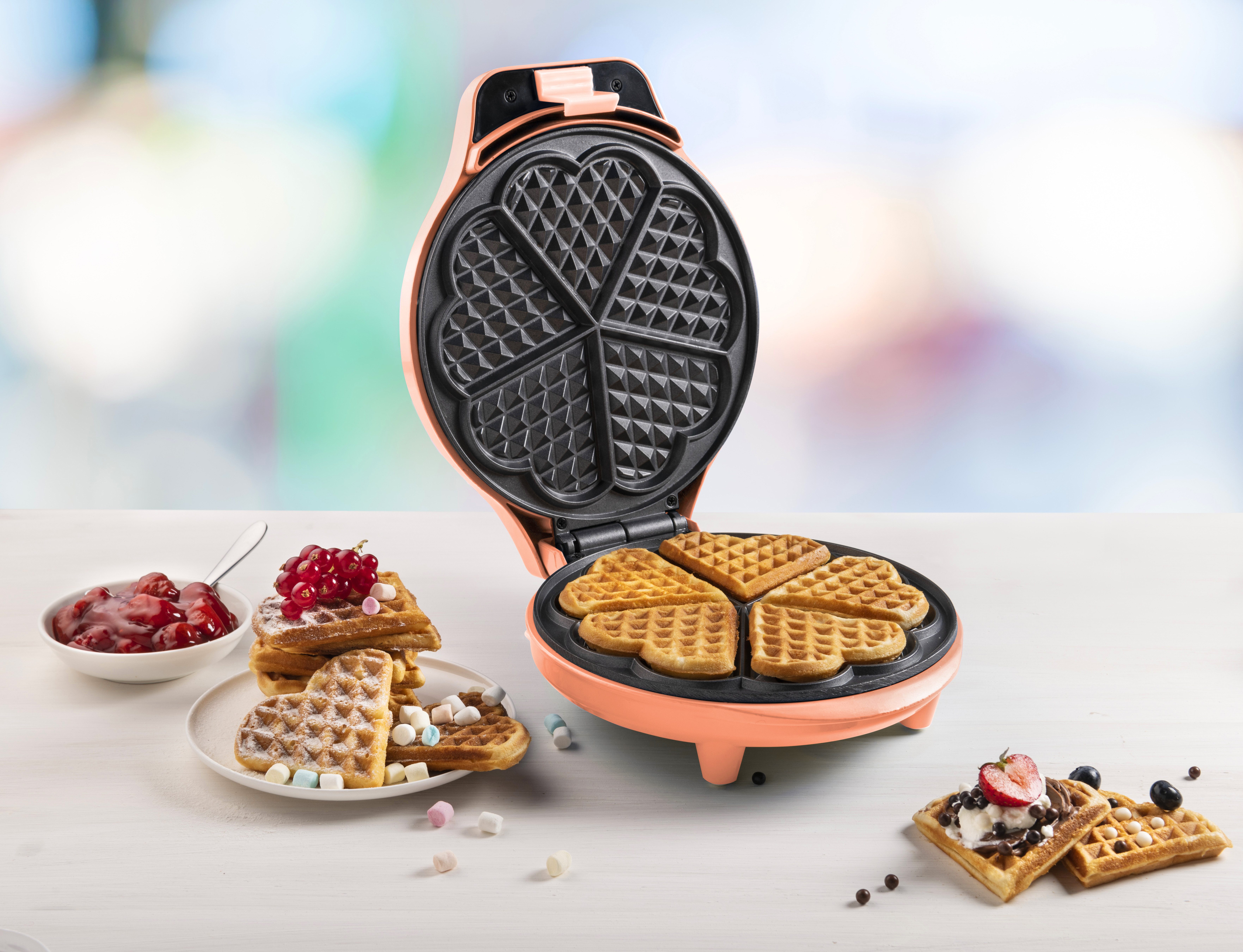 bestron Waffeleisen ASW217, 700 W, mit Backampel