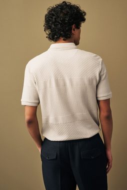 Next Poloshirt Strukturiertes Poloshirt in Blockfarben (1-tlg)