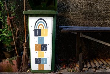 MuchoWow Wandsticker Regenbogen - Kinder - Himmel und Hölle - Zahlen - Pädagogisch (1 St), Mülleimer-aufkleber, Mülltonne, Sticker, Container, Abfalbehälter