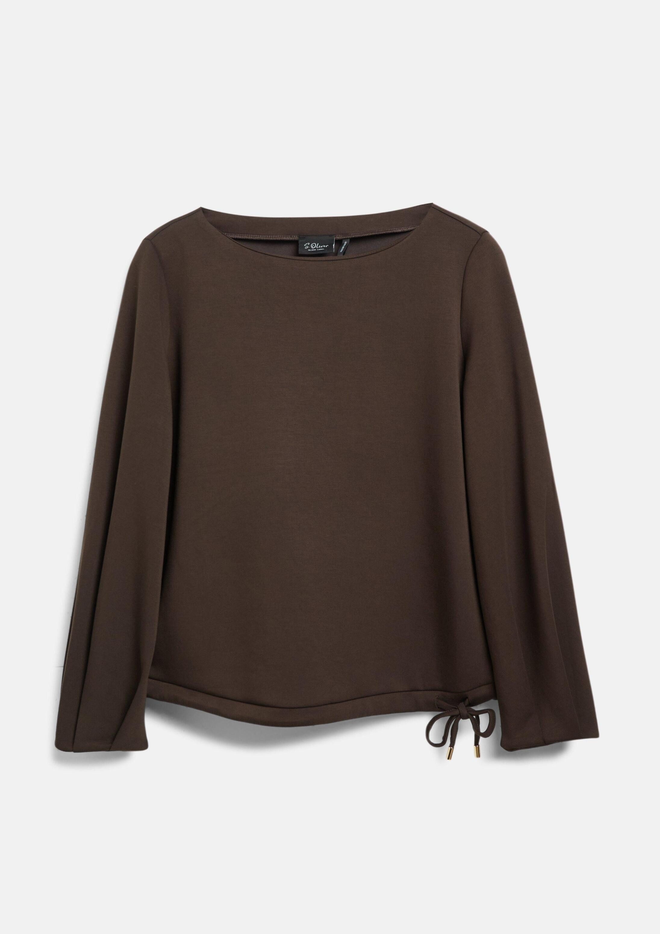 s.Oliver Sweatshirt Sweatshirt Sweatshirt im Relaxed Fit mit Tunnelzug am Saum