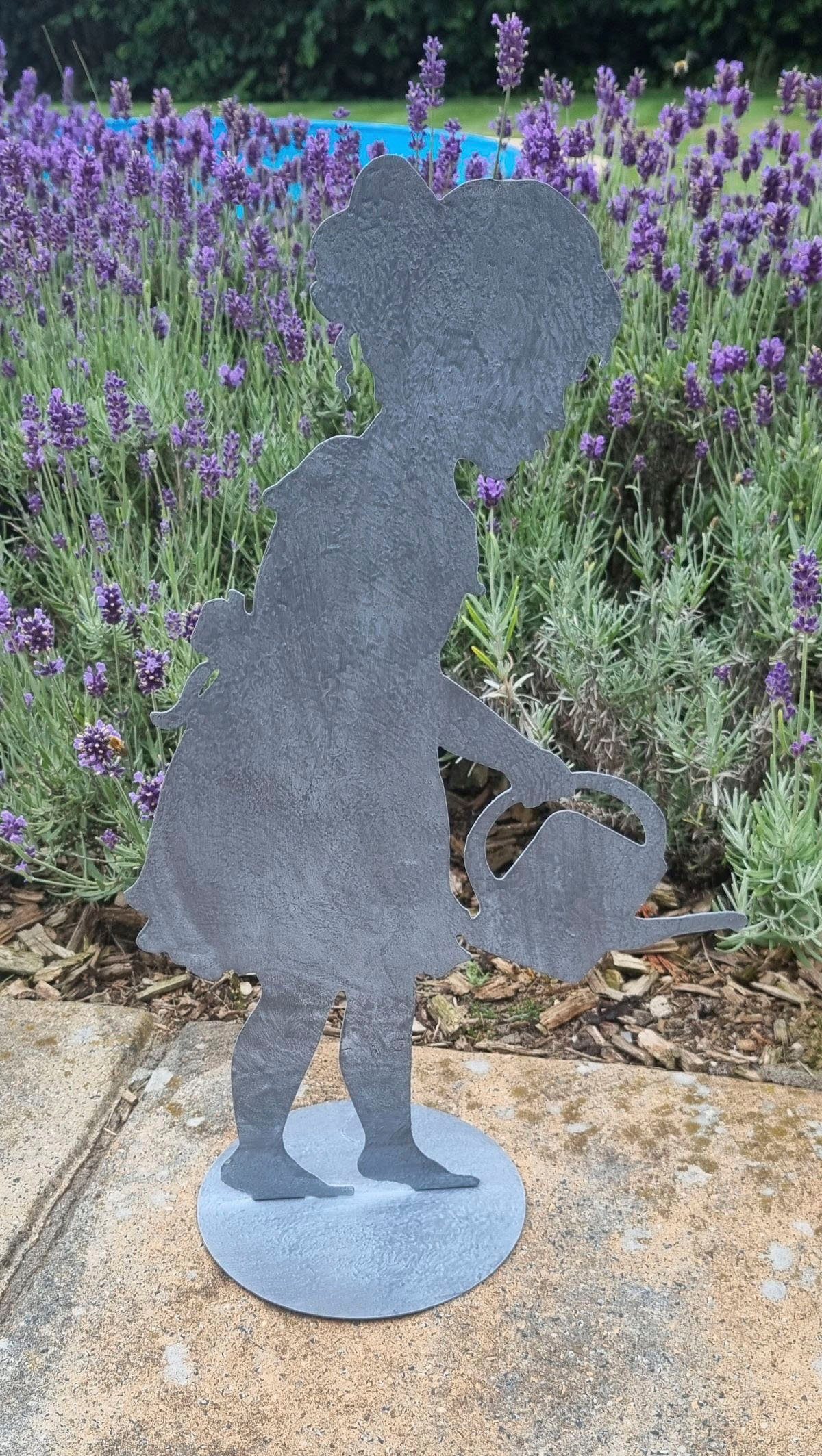 aus 45cm, (1 St) / Metall Mädchen Haus Set Ambiente Gartenfigur Junge