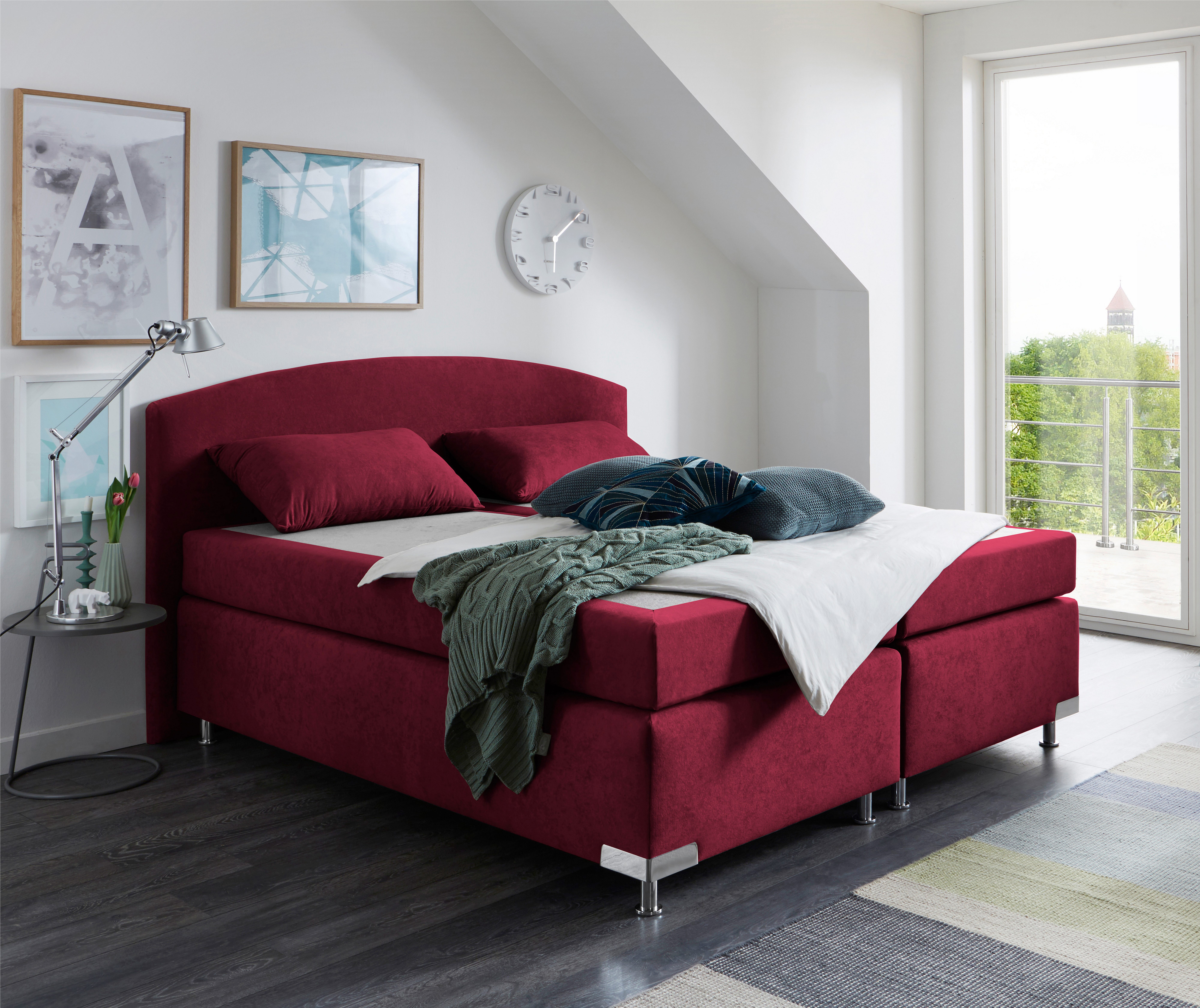 Westfalia Schlafkomfort Boxspringbett Amsterdam in den Breiten 160x200, 180x200cm & 200x200cm (Optional mit Topper)