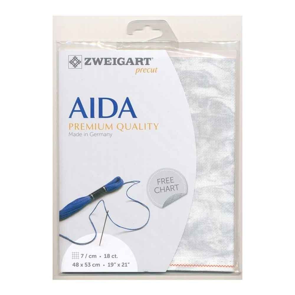Zweigart Kreativset AIDA Zweigart Precute 18 ct. Fein-Aida Vintage 3793 Farbe 7139 grau, (embroidery kit by Marussia)