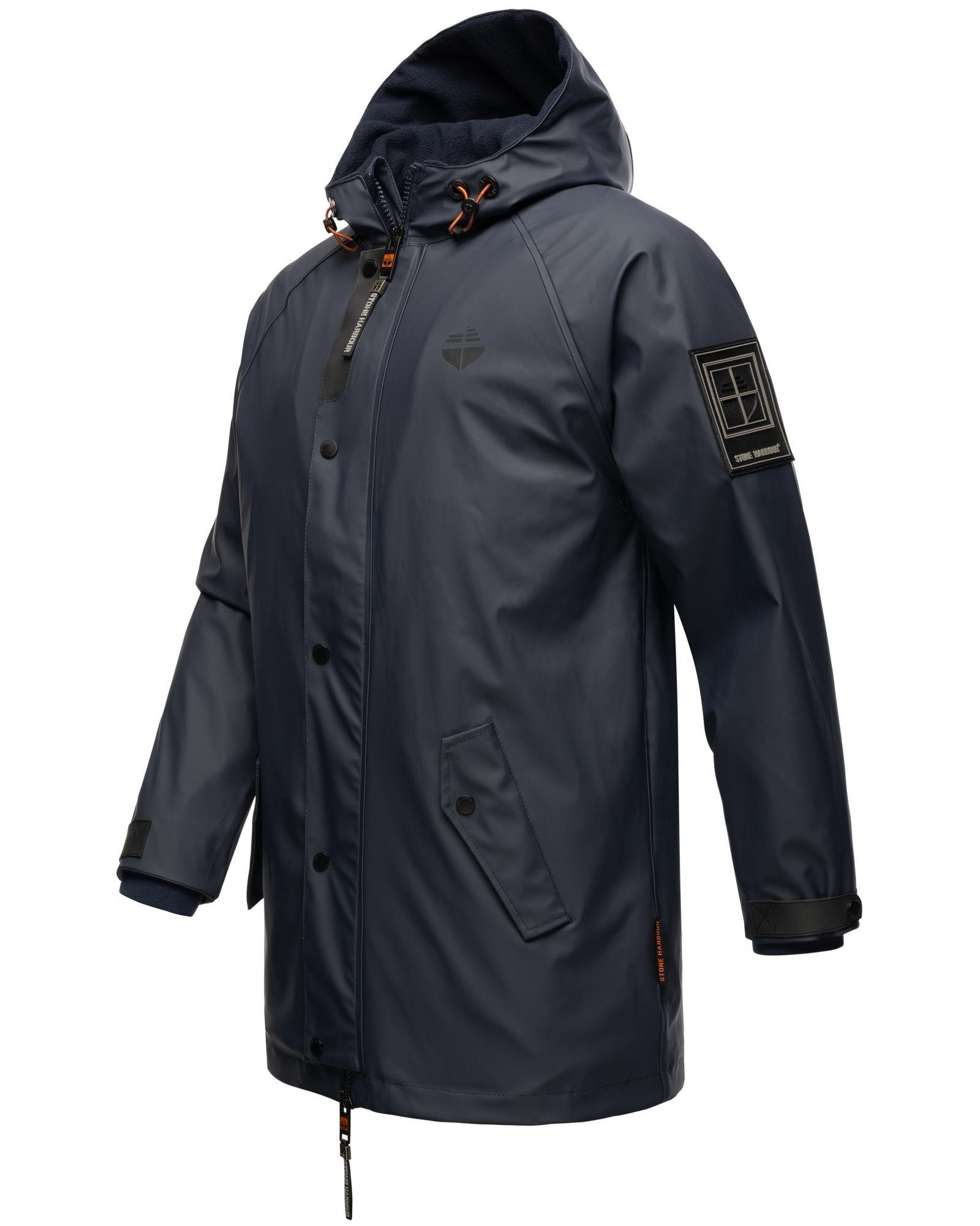 Stone Harbour Regenjacke Rihaa Gummierter Regenparka mit Fleece-Innenfutter