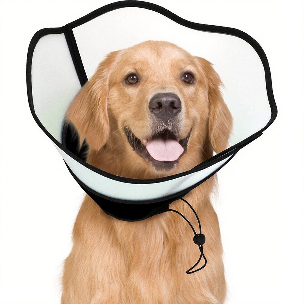 Ledander Schutzkragen Hundekragen Leckschutz,Schutzkragen Einstellbar Hunde Vorbeugung, atmungsaktiver Erholungs-Halskragen für mittelgroße und große Hunde