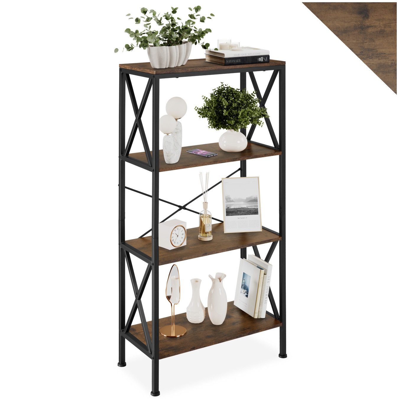 tectake Bücherregal Regal, Set 1-tlg., Industrial günstig online kaufen