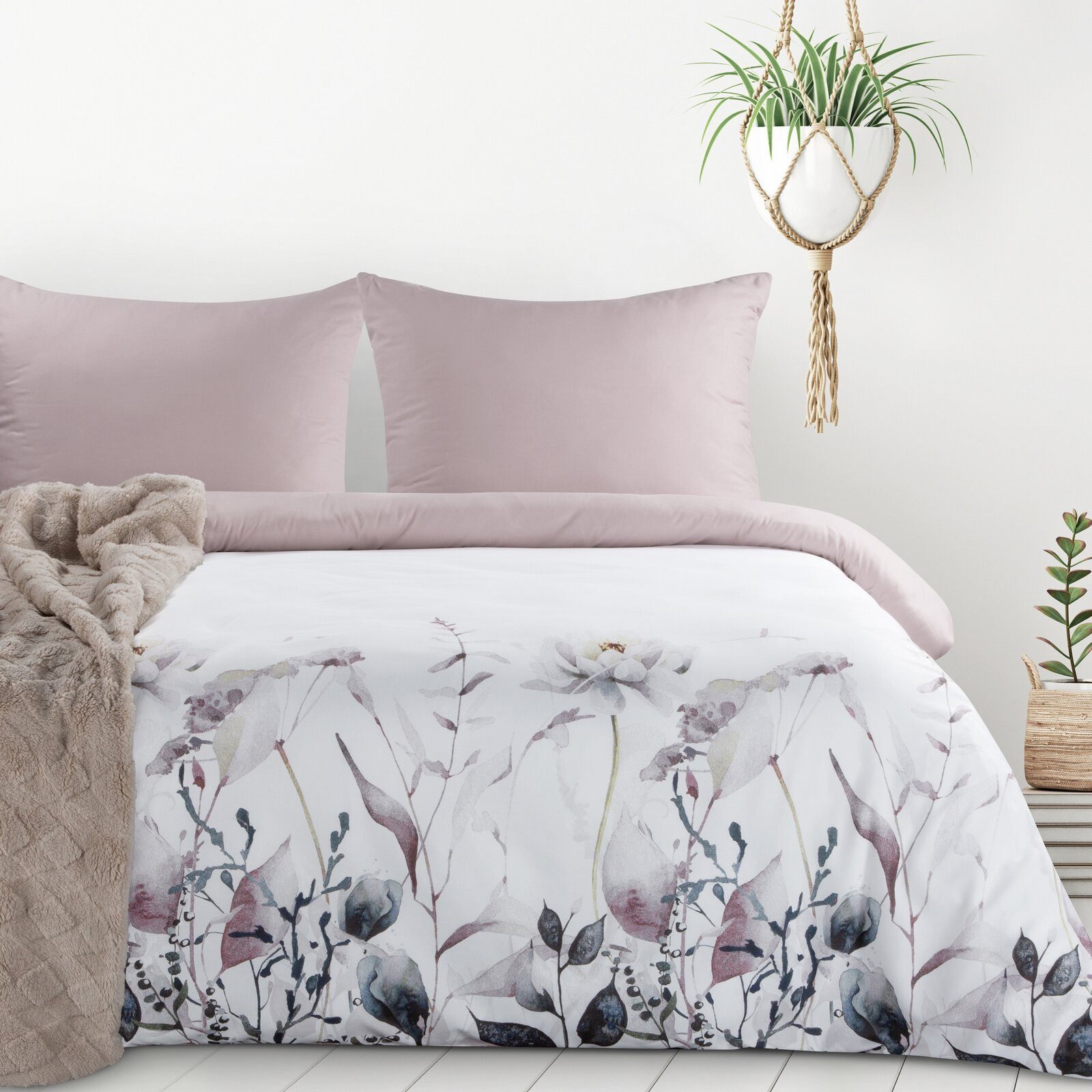 Design91 Bettwäsche 3 TLG Bettwäschegarnitur Wendebettwäsche, 140x200 160x2 günstig online kaufen