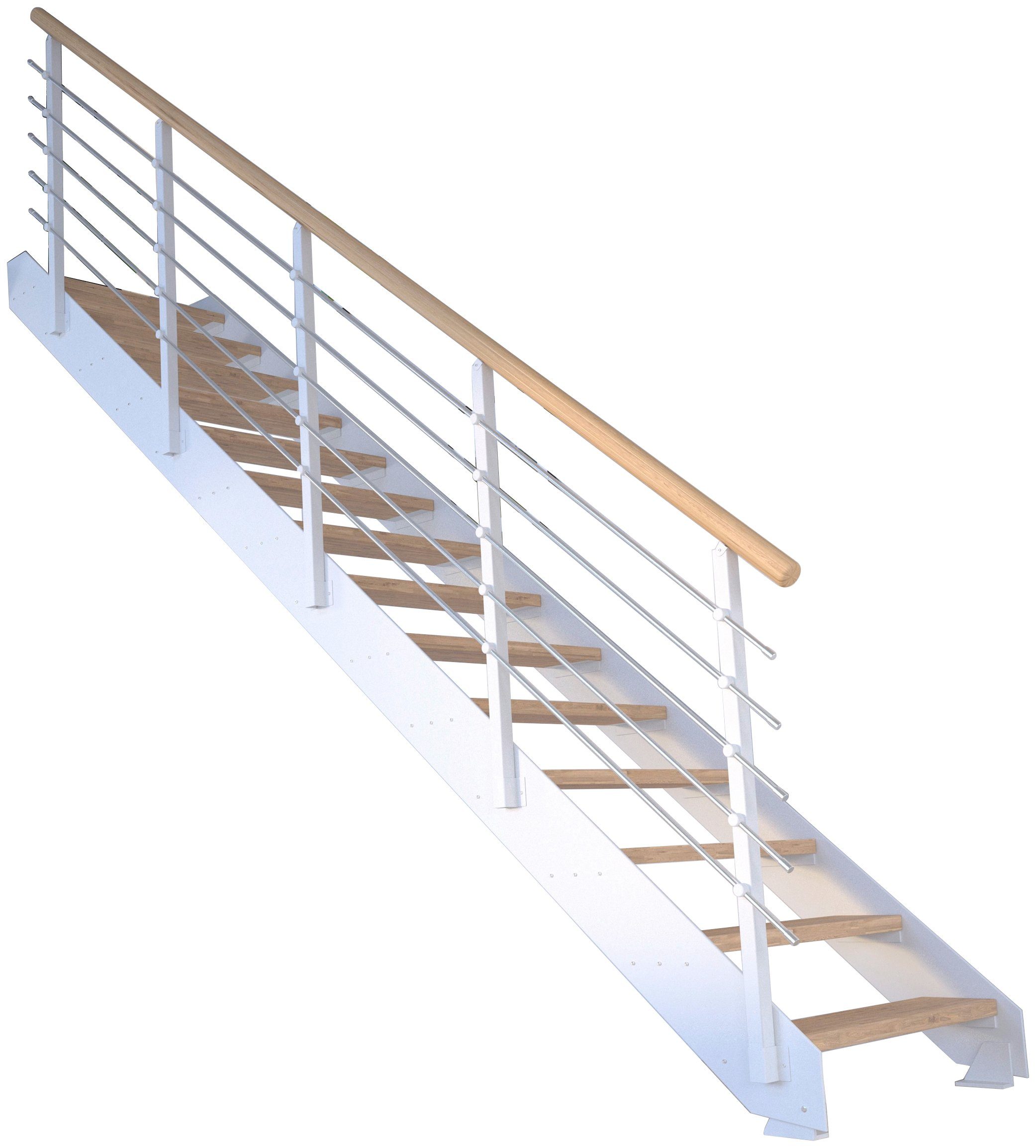 Starwood Systemtreppe Kos, offen, Geteilte Stufen Metall