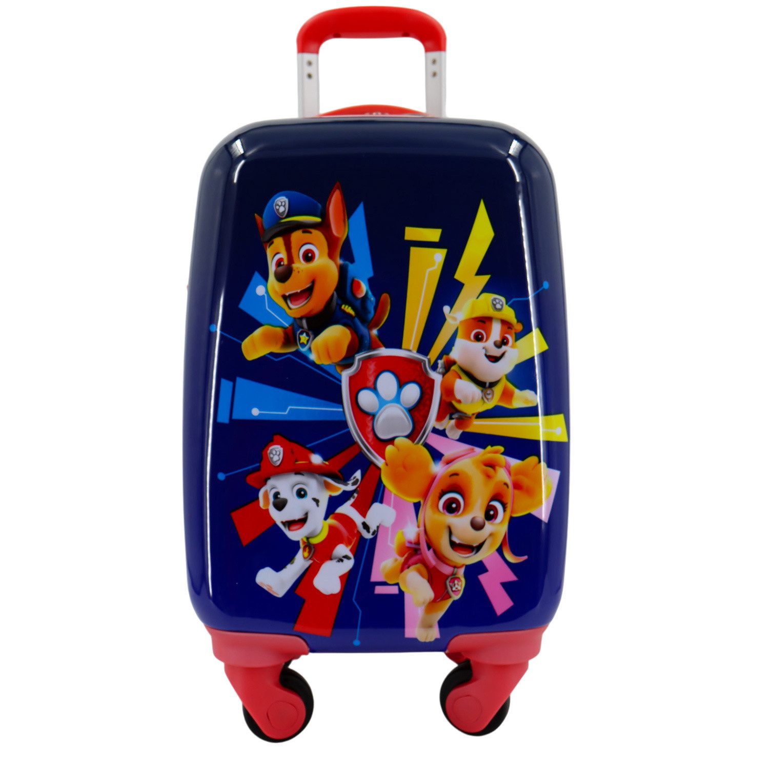 Antonio Koffer Antonio 4-Rad Kinder Trolley Paw Patrol blau, 4 Rollen Rollen