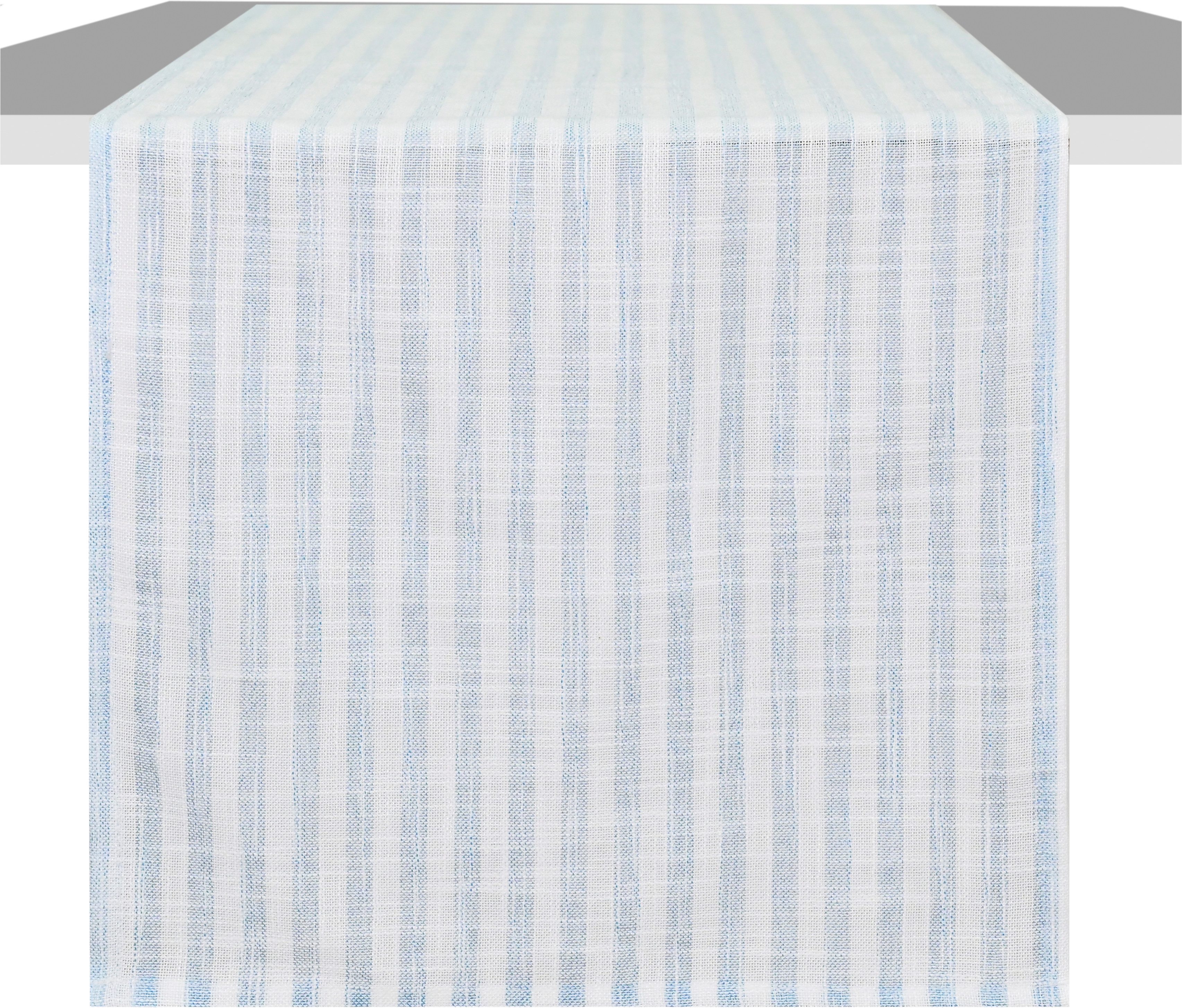 OTTO home Tischläufer Marric (Packung 1-tlg), halbtransparenter Tischläufer, Leinenoptik mit Streifen