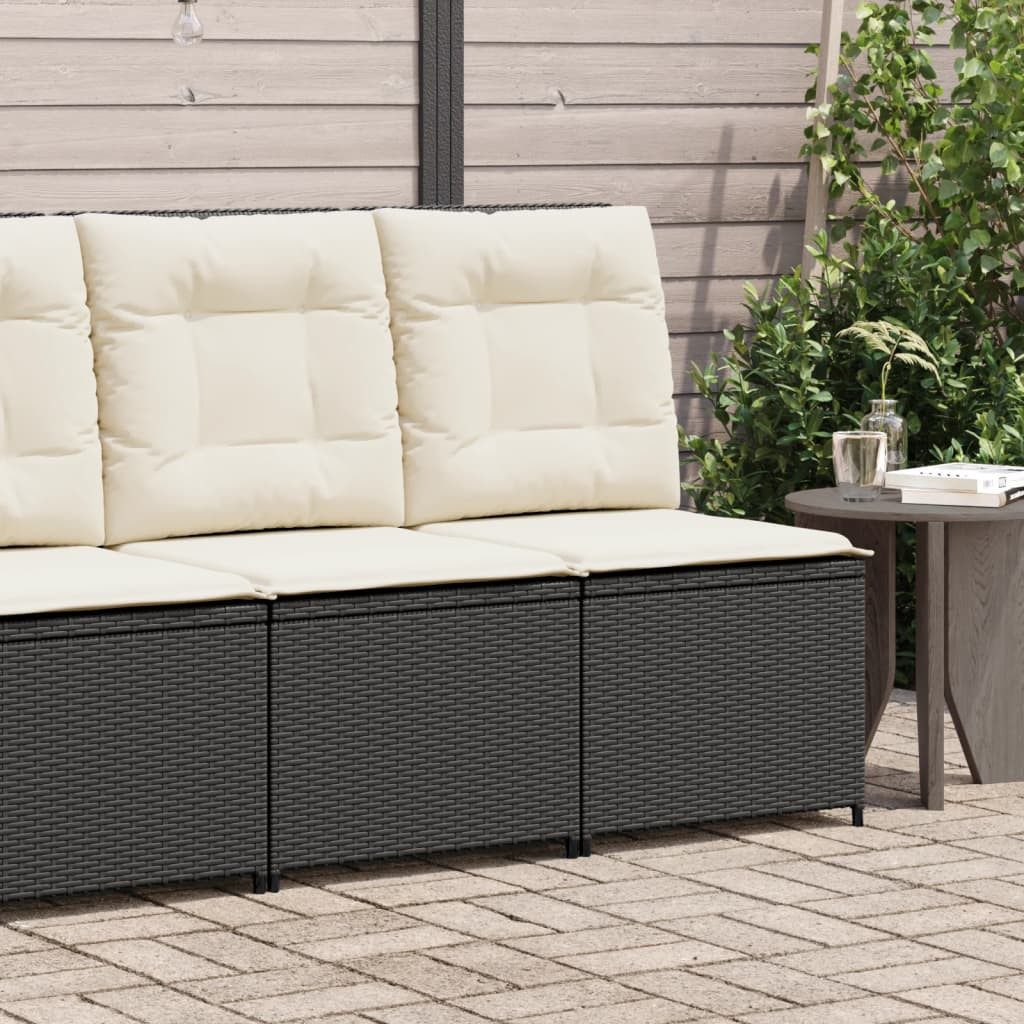 furnicato Gartensofa Bequemes Schwarz 54x67x95 cm mit Liegefunktion