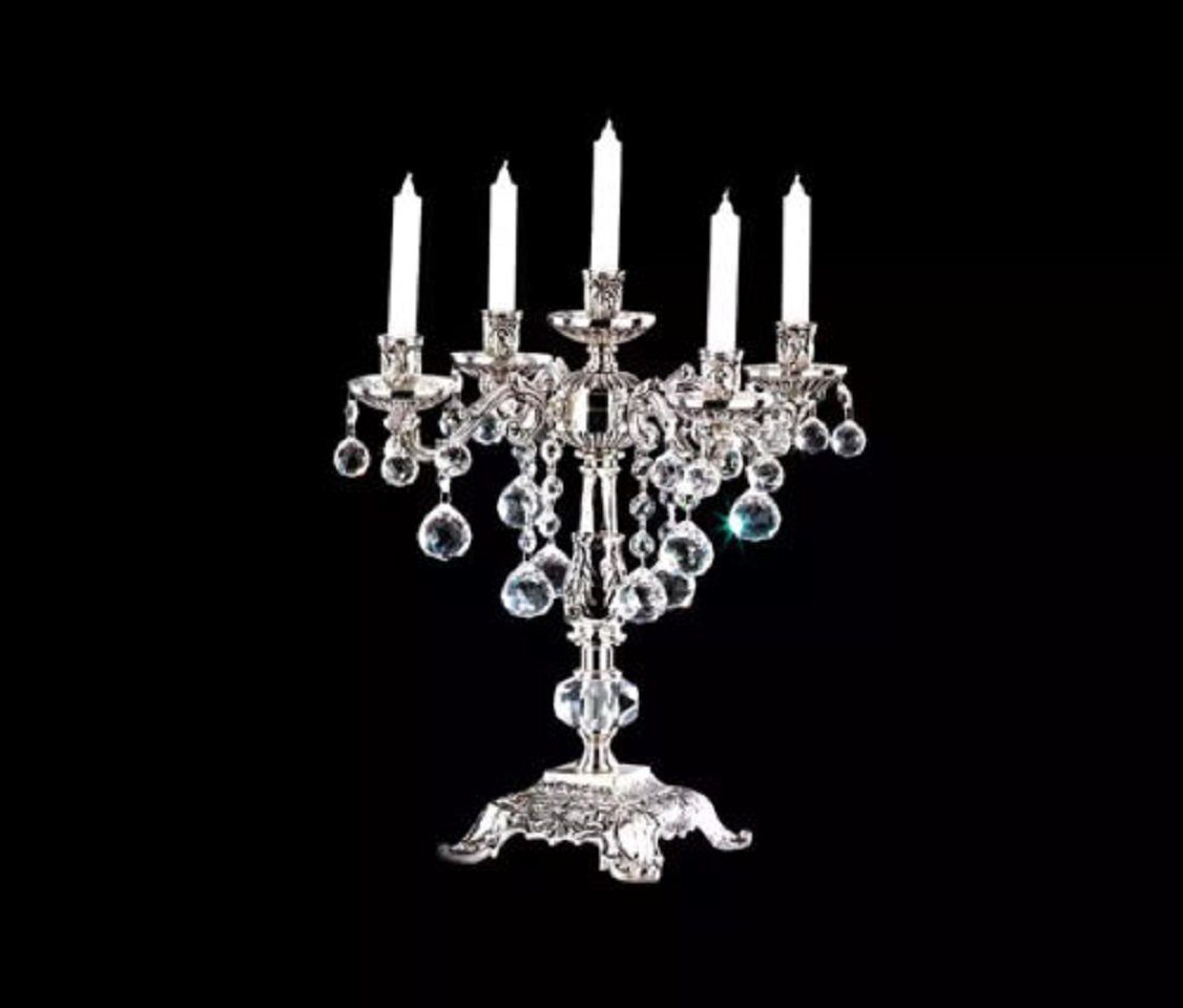 JVmoebel Kerzenleuchter Leuchter Kerzenständer Kerzenleuchter Elegant Silber Art (1 St., Kerzenleuchter), Made in Europe