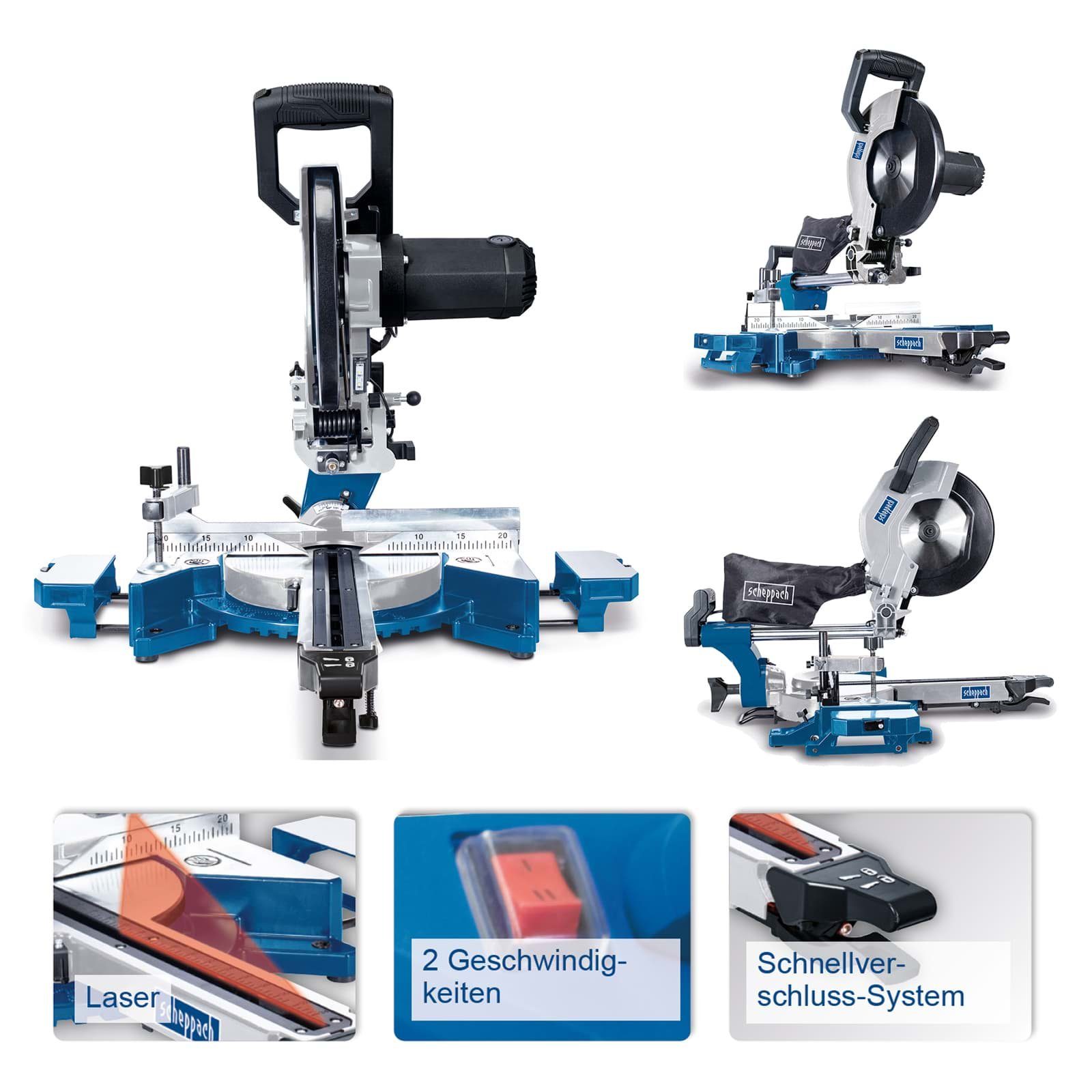 Scheppach Zug- und Kappsäge Scheppach HM110MP Zugsäge Kappsäge Gehrungssäge mit Laser + Softstart