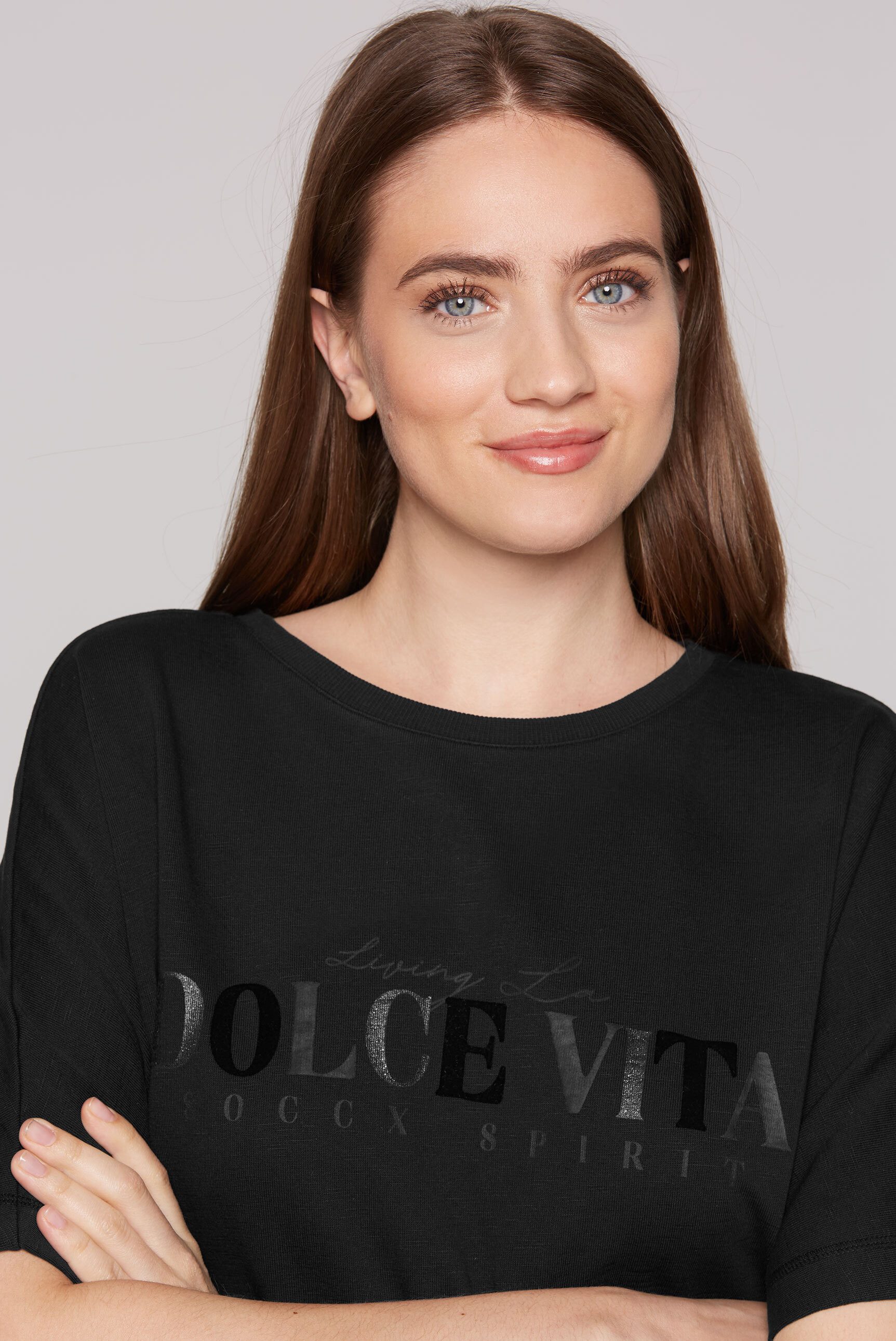 SOCCX Sweater mit Seitenschlitze