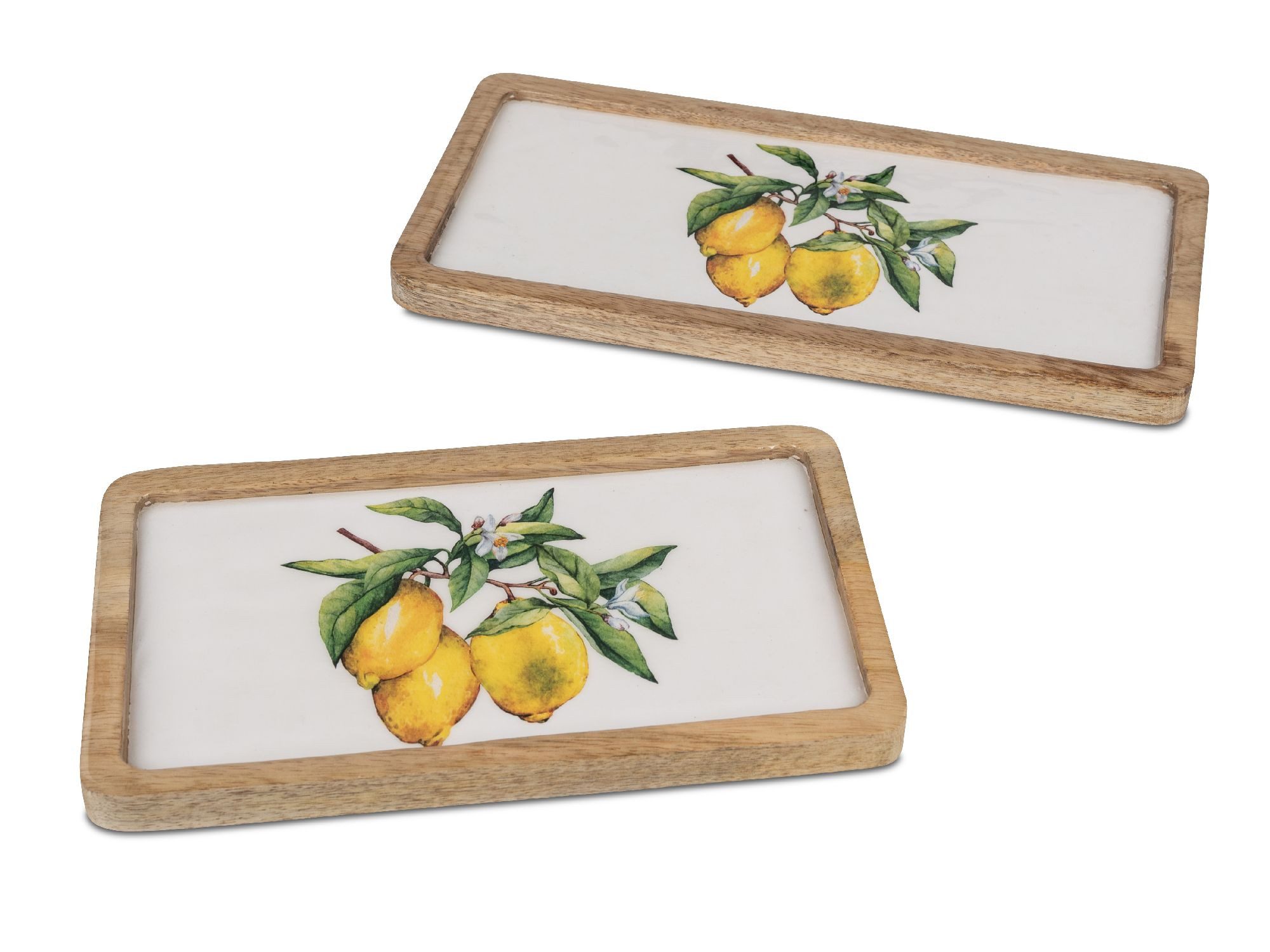formano Servierplatte Zitronen, Mangoholz, Lebensmittelecht, Natur, Zitronen, H: cm