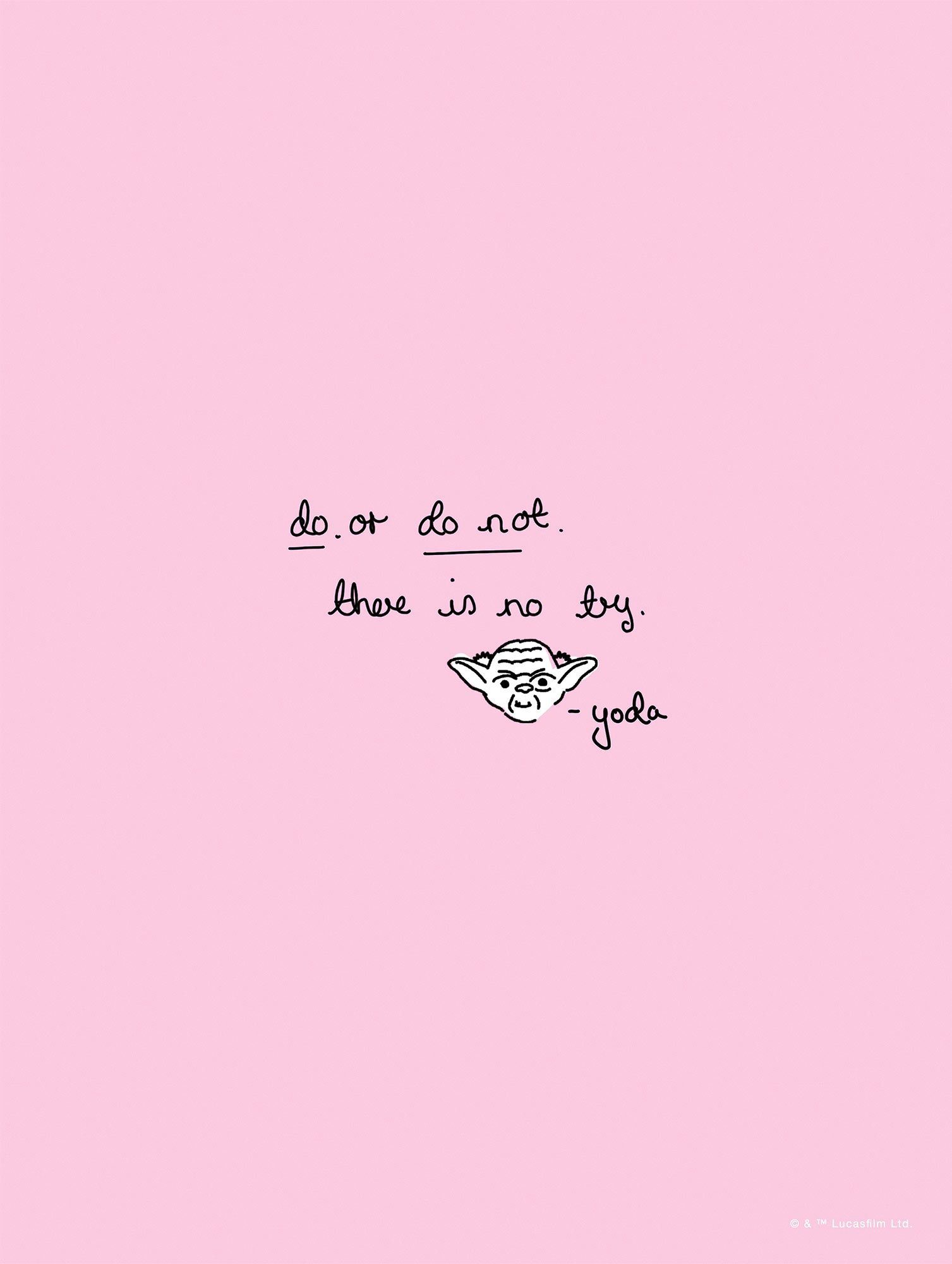 Komar Bild Star Wars Quote Yoda Cute, Disney (1 St), Wandbild zur Dekoration im Kinderzimmer - ohne Rahmen